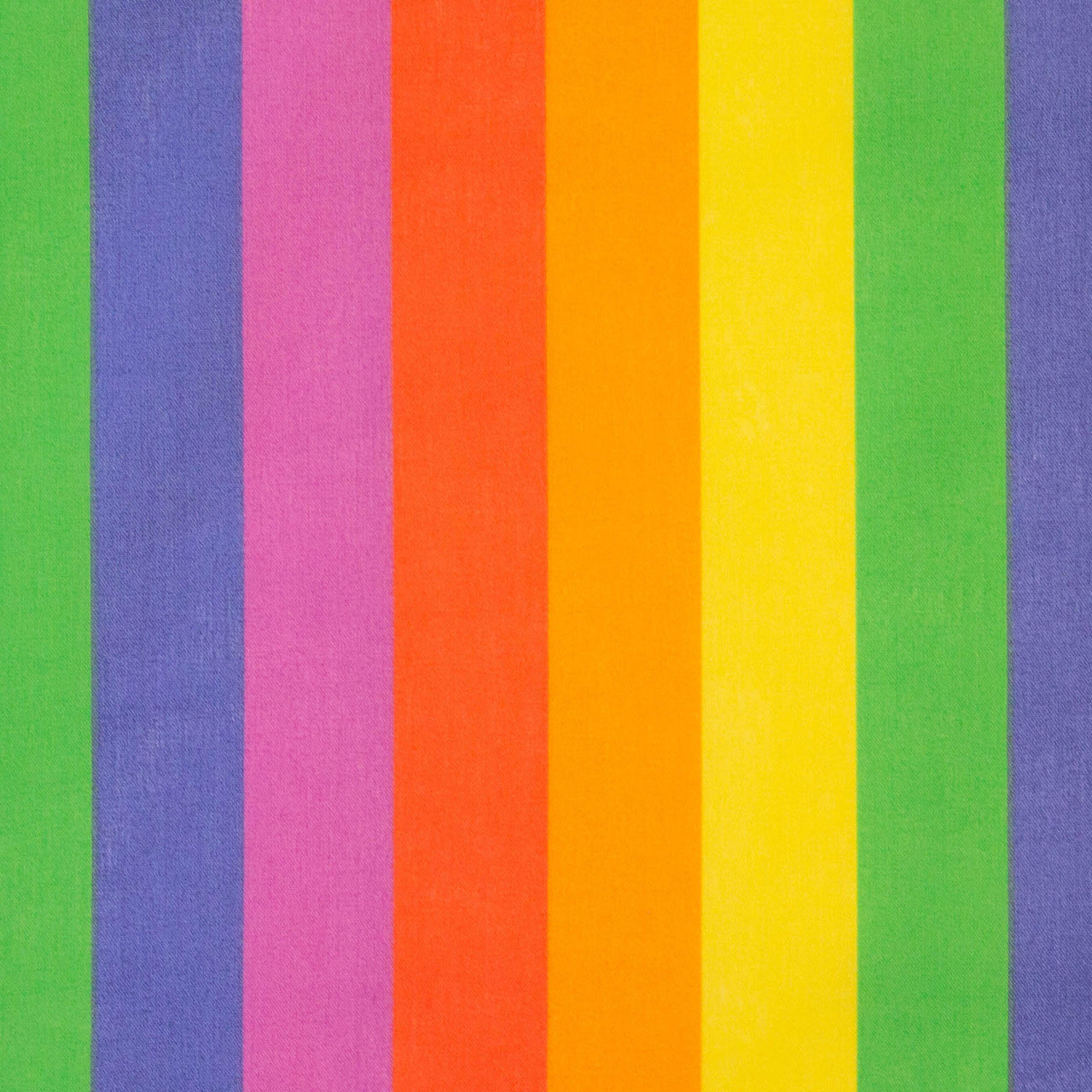 Rainbow Stripes 27 mm Wide on Printed Poly Cotton Fabric ideal for Pride & Learn