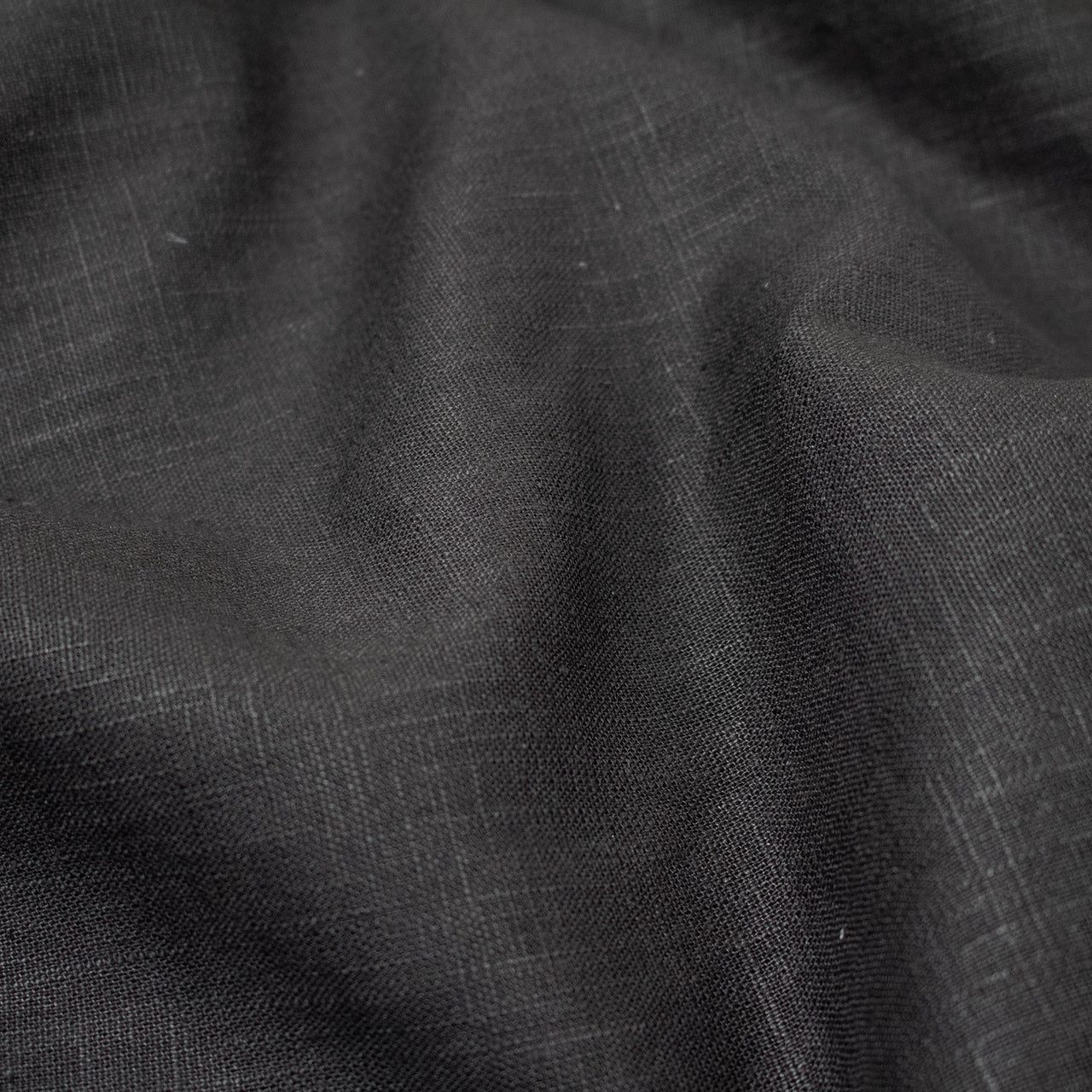 Black - Eco Friendly 100% Linen Fabric -Superior Quality Enzyme washed and Okeo-Tex Cert