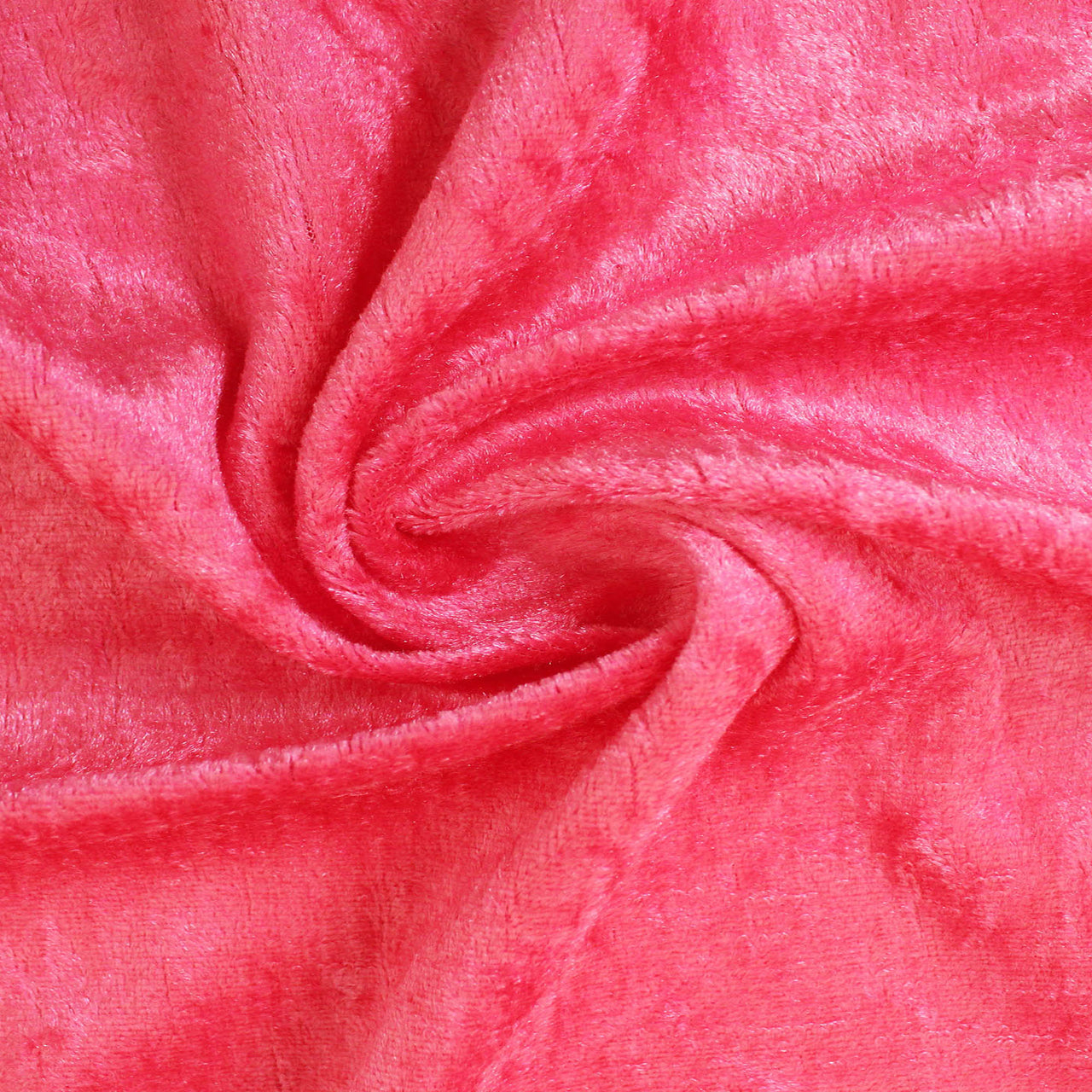 Cerise - Crushed Velvet Velour Fabric - Natural One Way Stretch For Costumes & Drapes