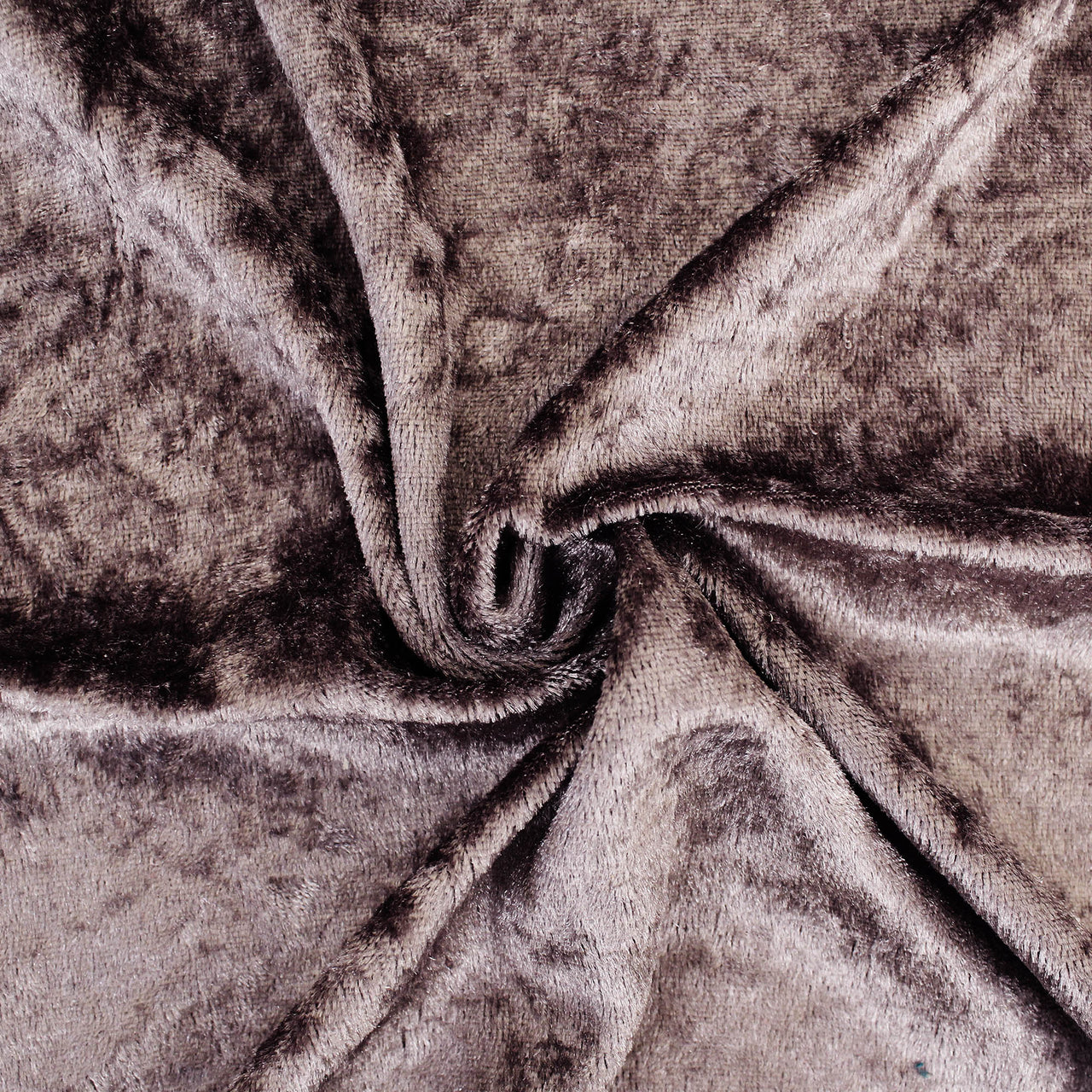 Grey - Crushed Velvet Velour Fabric - Natural One Way Stretch For Costumes & Drapes