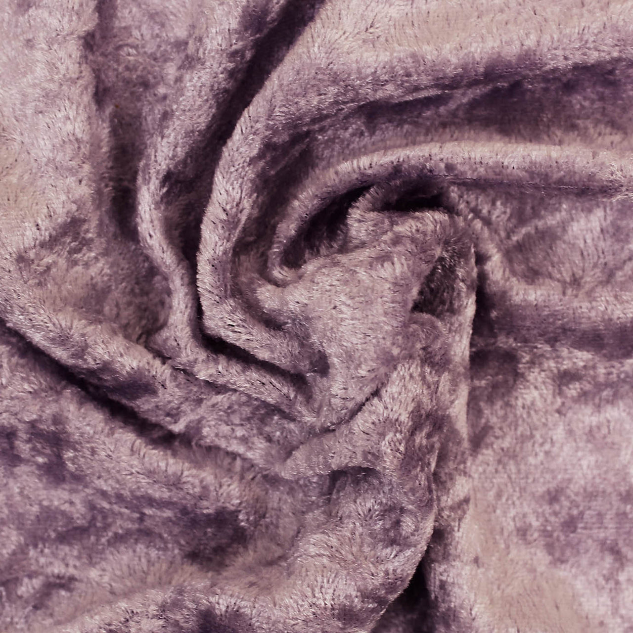 Lilac - Crushed Velvet Velour Fabric - Natural One Way Stretch For Costumes & Drapes