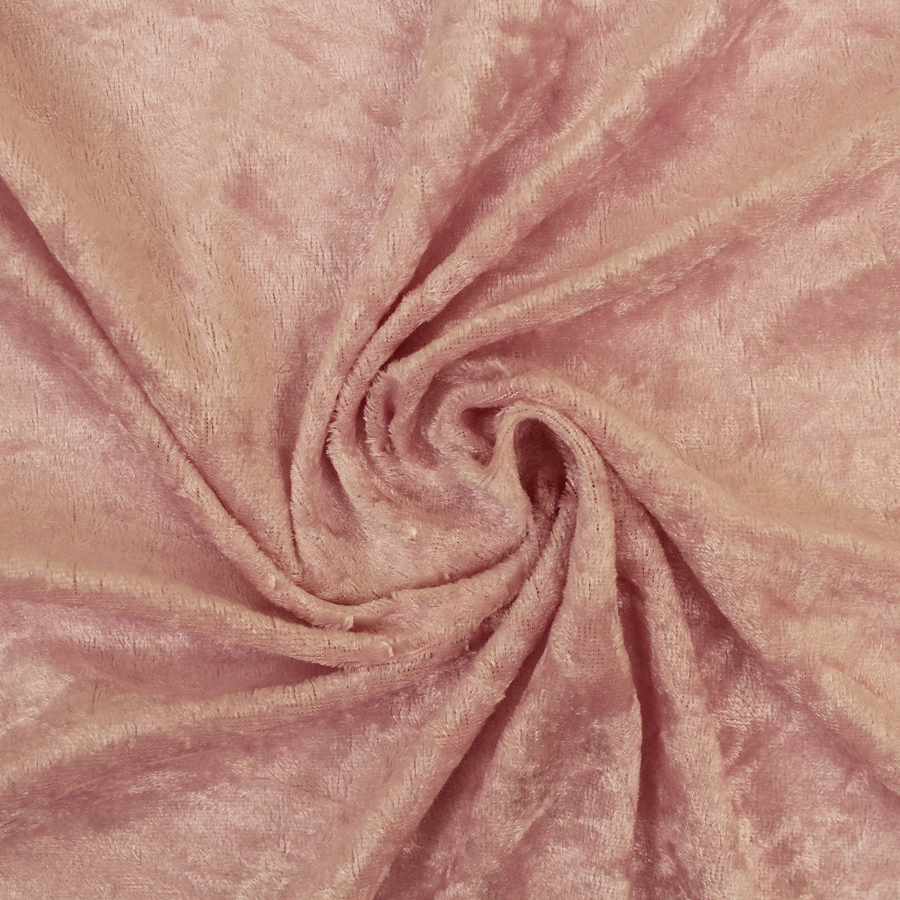 Baby Pink - Crushed Velvet Velour Fabric - Natural One Way Stretch For Costumes & Drapes