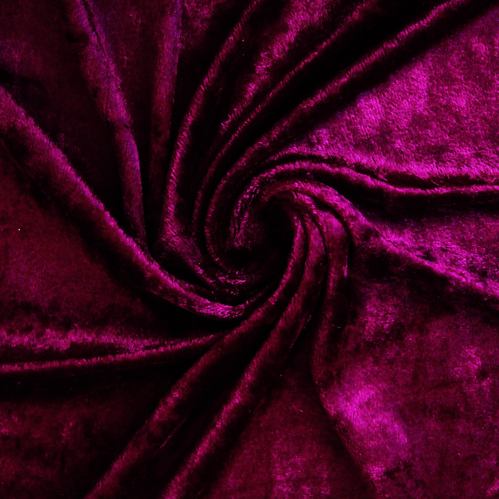 Purple Crushed Velvet Velour Fabric Natural One Way Stretch For Co