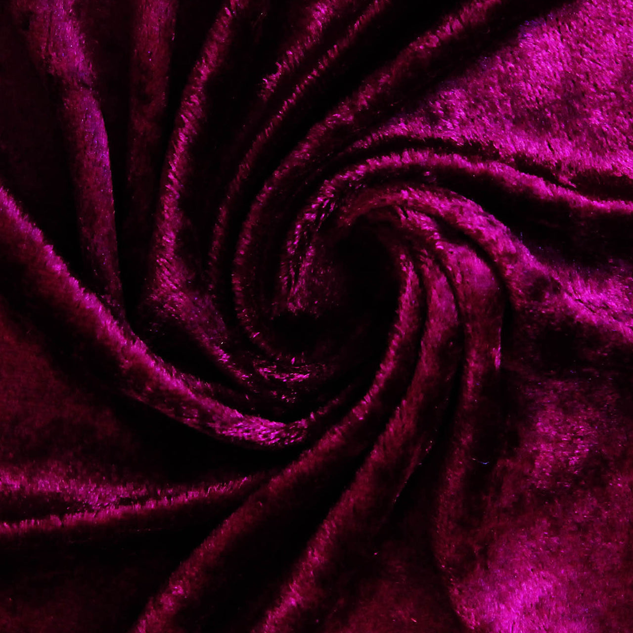 Purple - Crushed Velvet Velour Fabric - Natural One Way Stretch For Costumes & Drapes