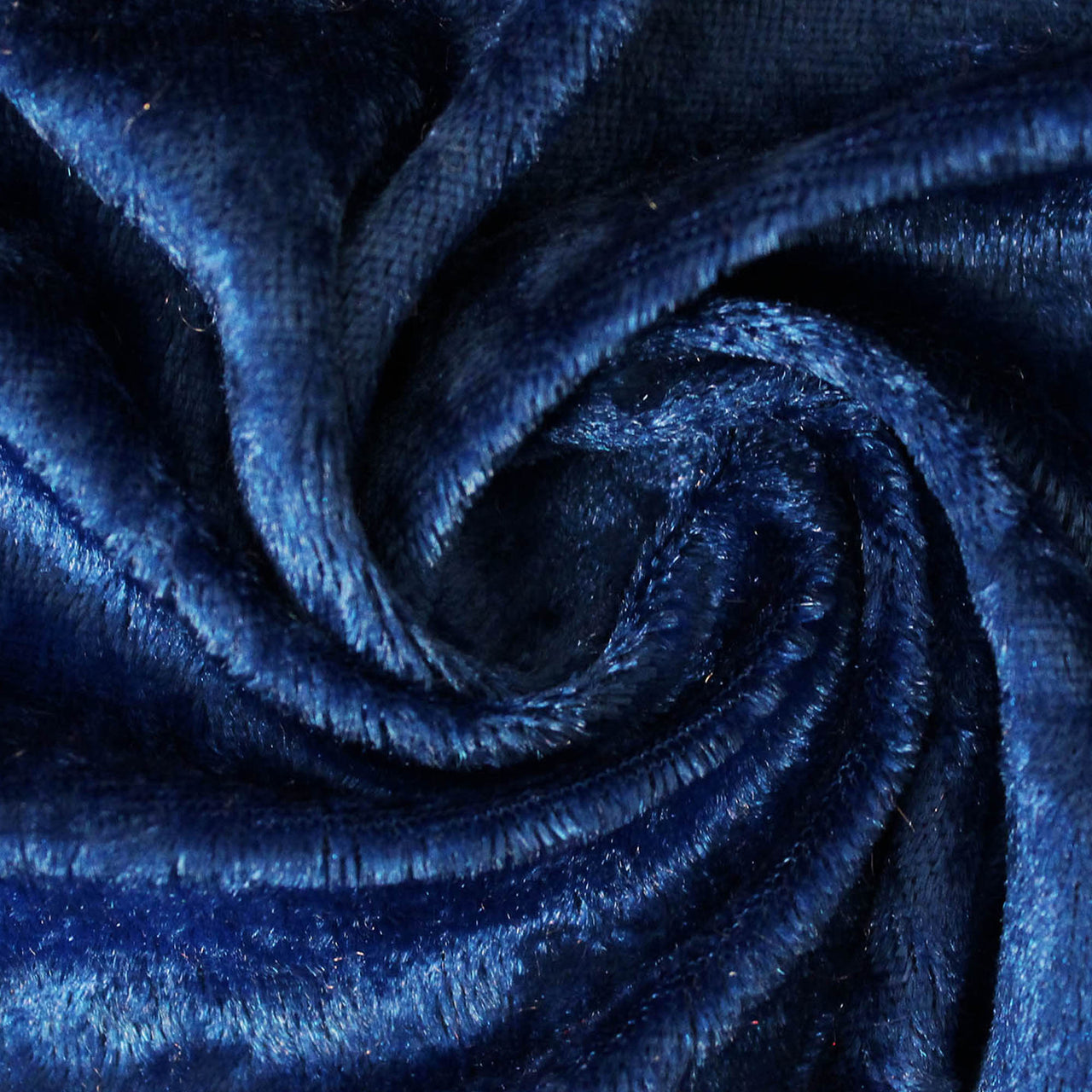 Royal Blue - Crushed Velvet Velour Fabric - Natural One Way Stretch For Costumes & Drapes