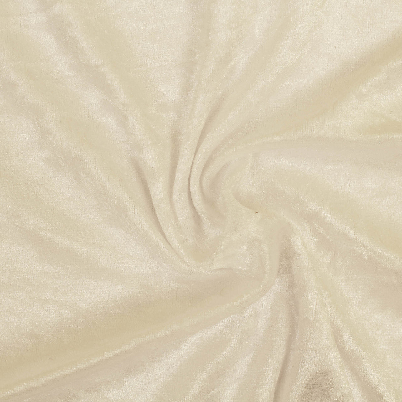 White - Crushed Velvet Velour Fabric - Natural One Way Stretch For Costumes & Drapes