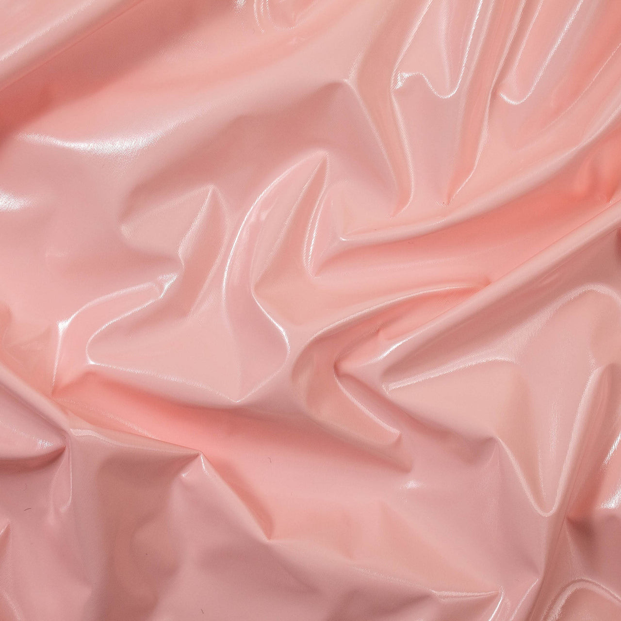 Baby Pink PVC Shiny Stretch Fabric - 1 Way Natural Stretch - PU Coated