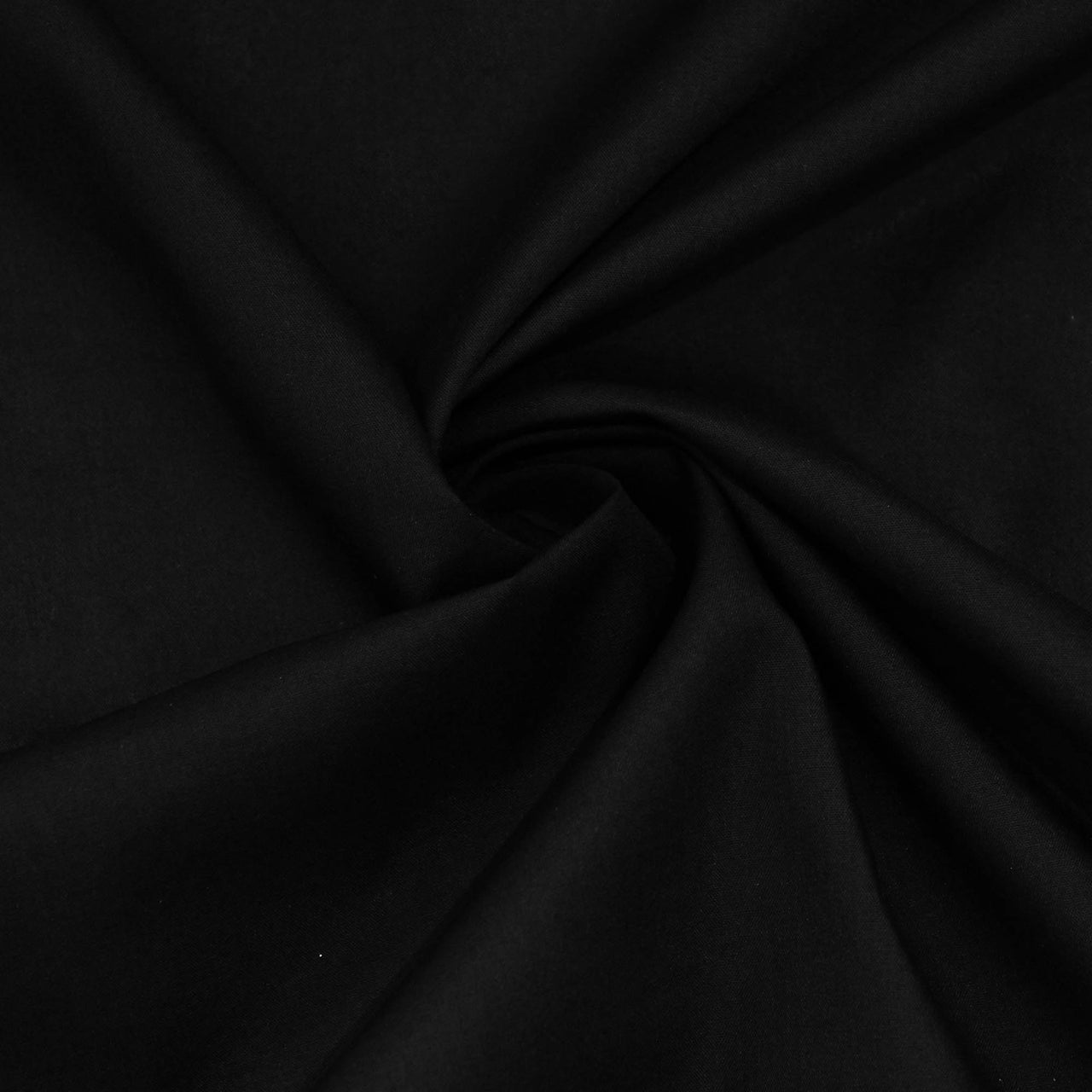 Black - Superior Quality Plain Poly Cotton - Width 114cm