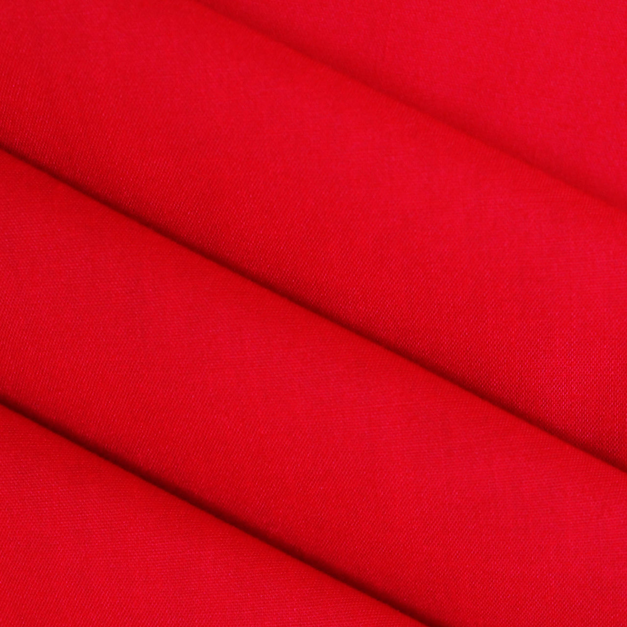 Red - Superior Quality Plain Poly Cotton - Width 114cm