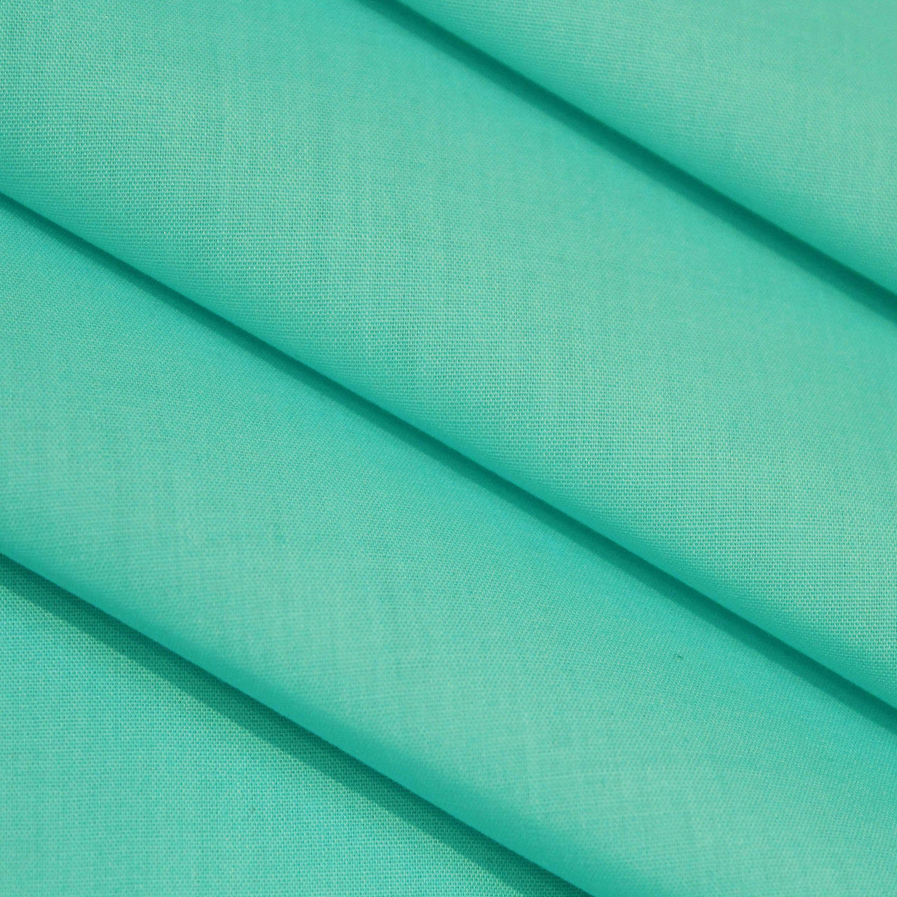Turquoise - Superior Quality Plain Poly Cotton - Width 114cm