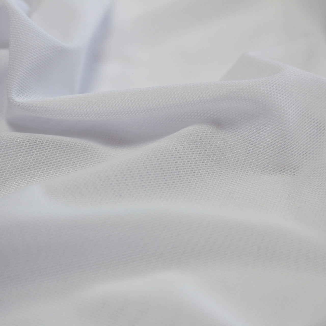 White - Power Mesh/Net Fabric (4 Way Stretch) Clothing Base