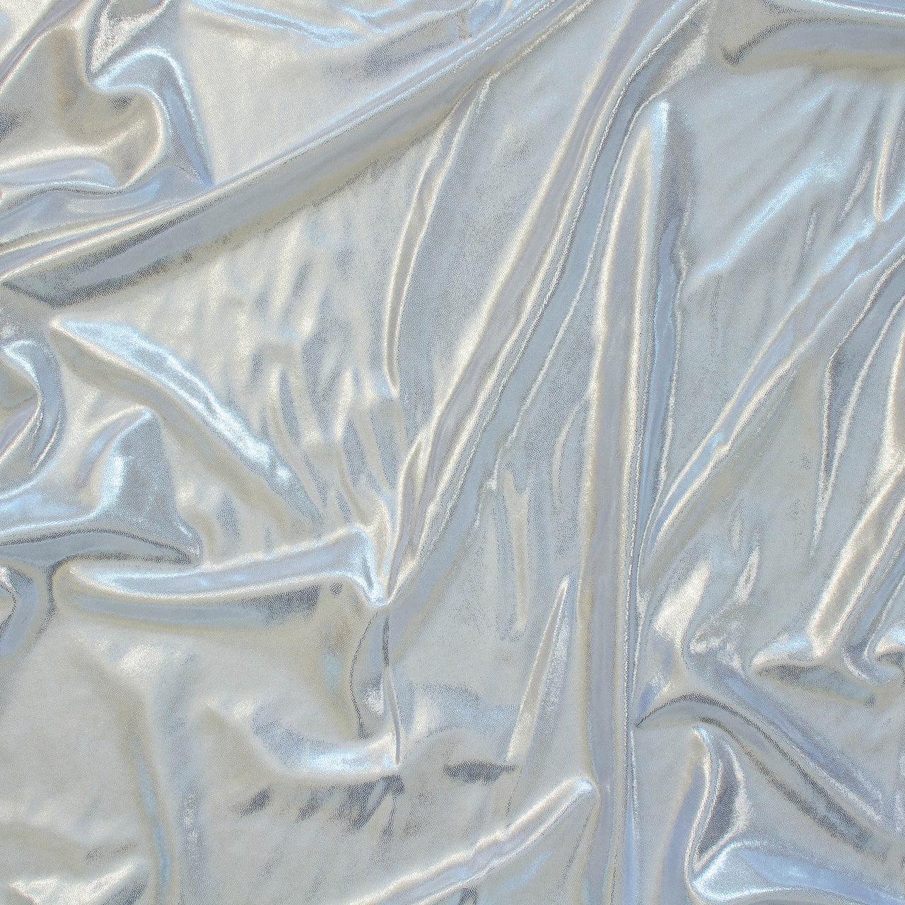 Silver - Two Tone Shine Mystique Lycra Fabric - 4 Way Stretch