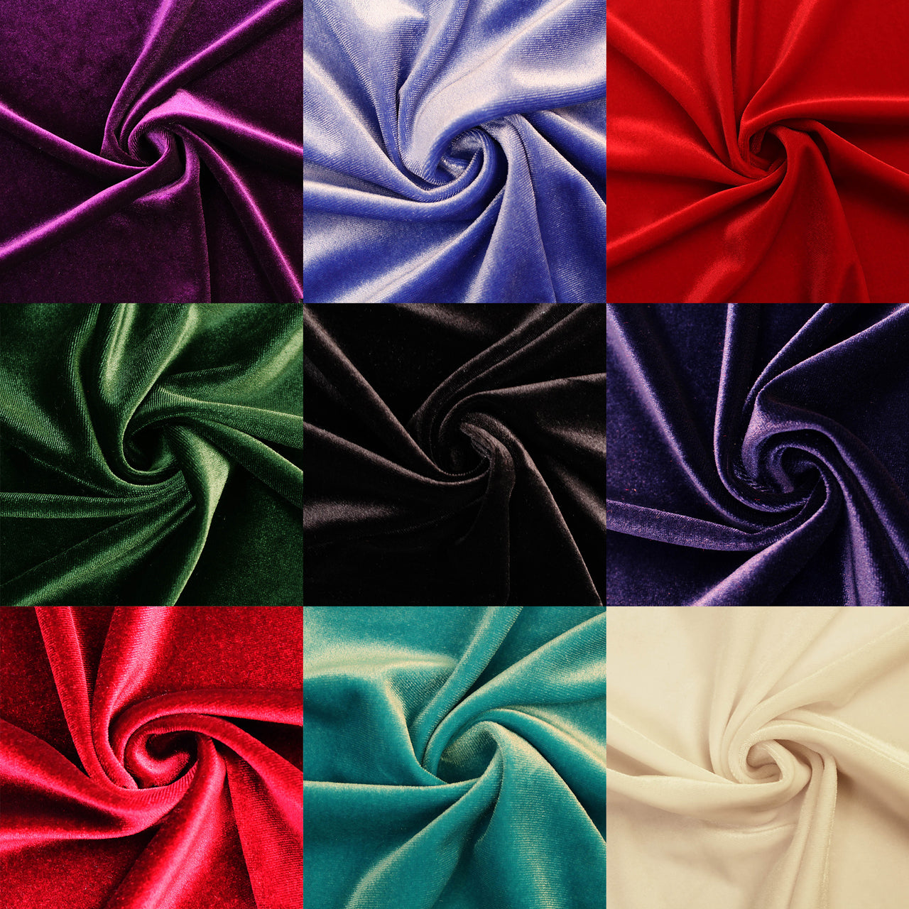 Spandex Velvet Fabric (4 Way Stretch) - Superior Quality for Dance & Leotards