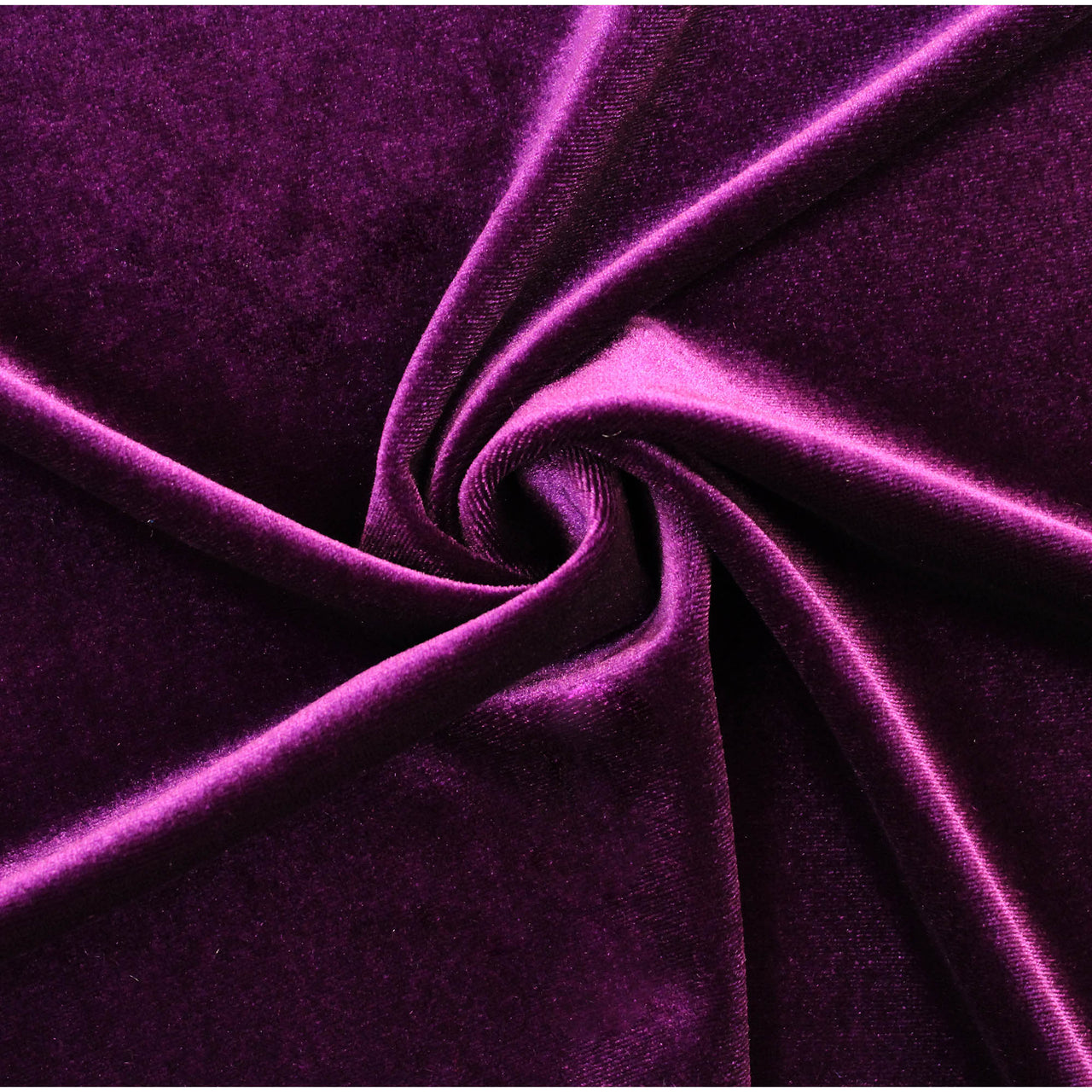 Purple - Spandex Velvet Fabric (4 Way Stretch) - Superior Quality for Dance & Leotards