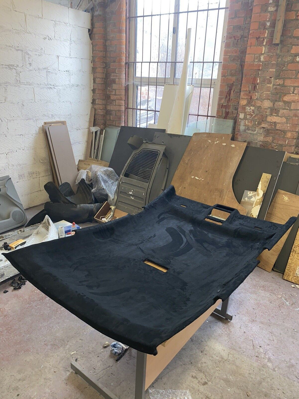 Spandex Stretch Suede Headliner completed and ready for fitting