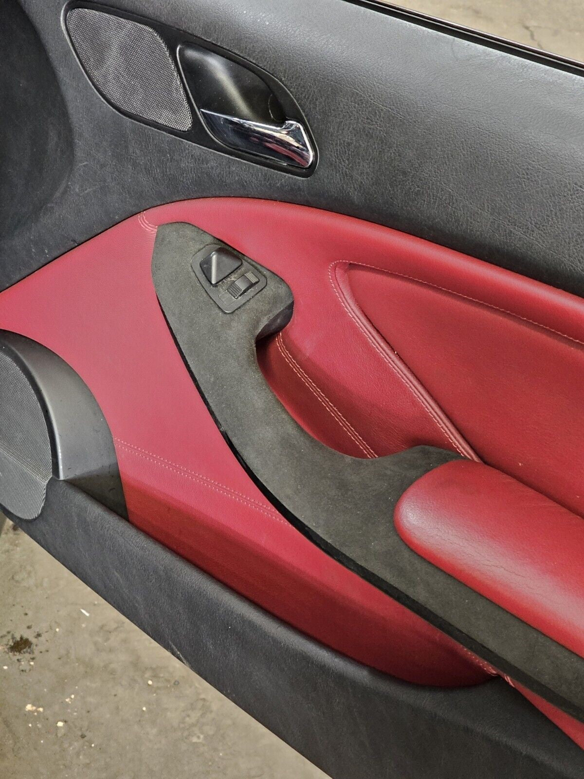 Rare Red Leather with Genuine Charcoal (9002) Alcantara