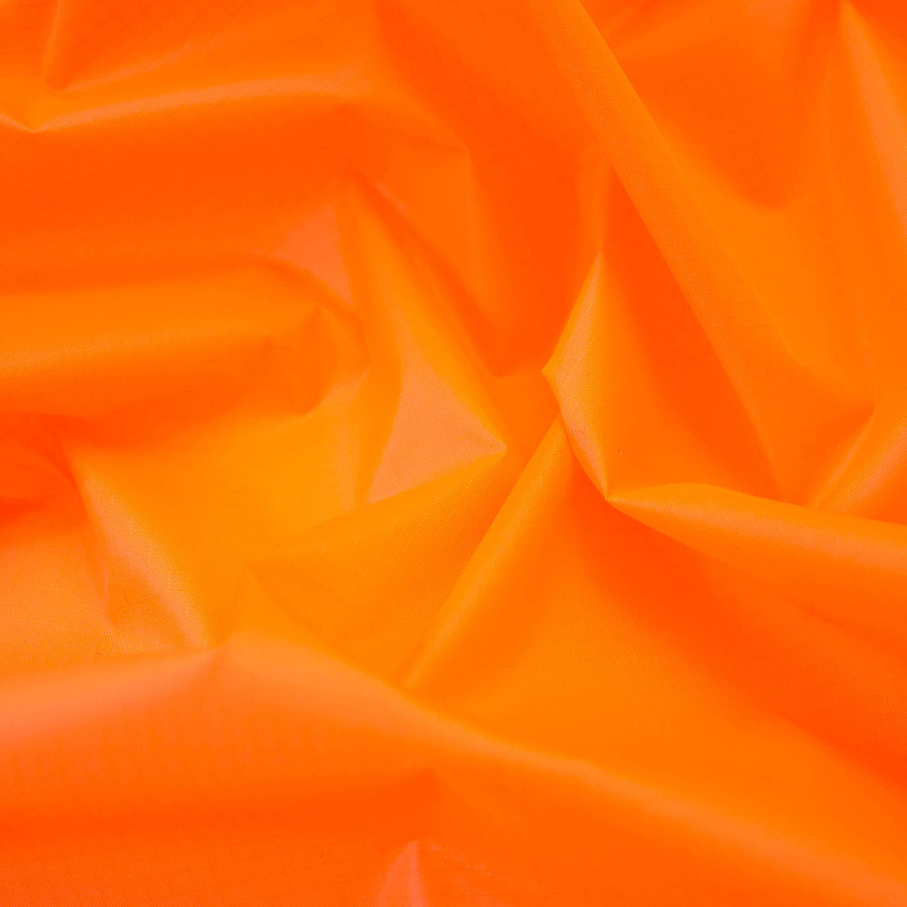 Orange - Ripstop Lightweight Water Repellent Polyester - Strong Tear resistant Outdoor Fabric