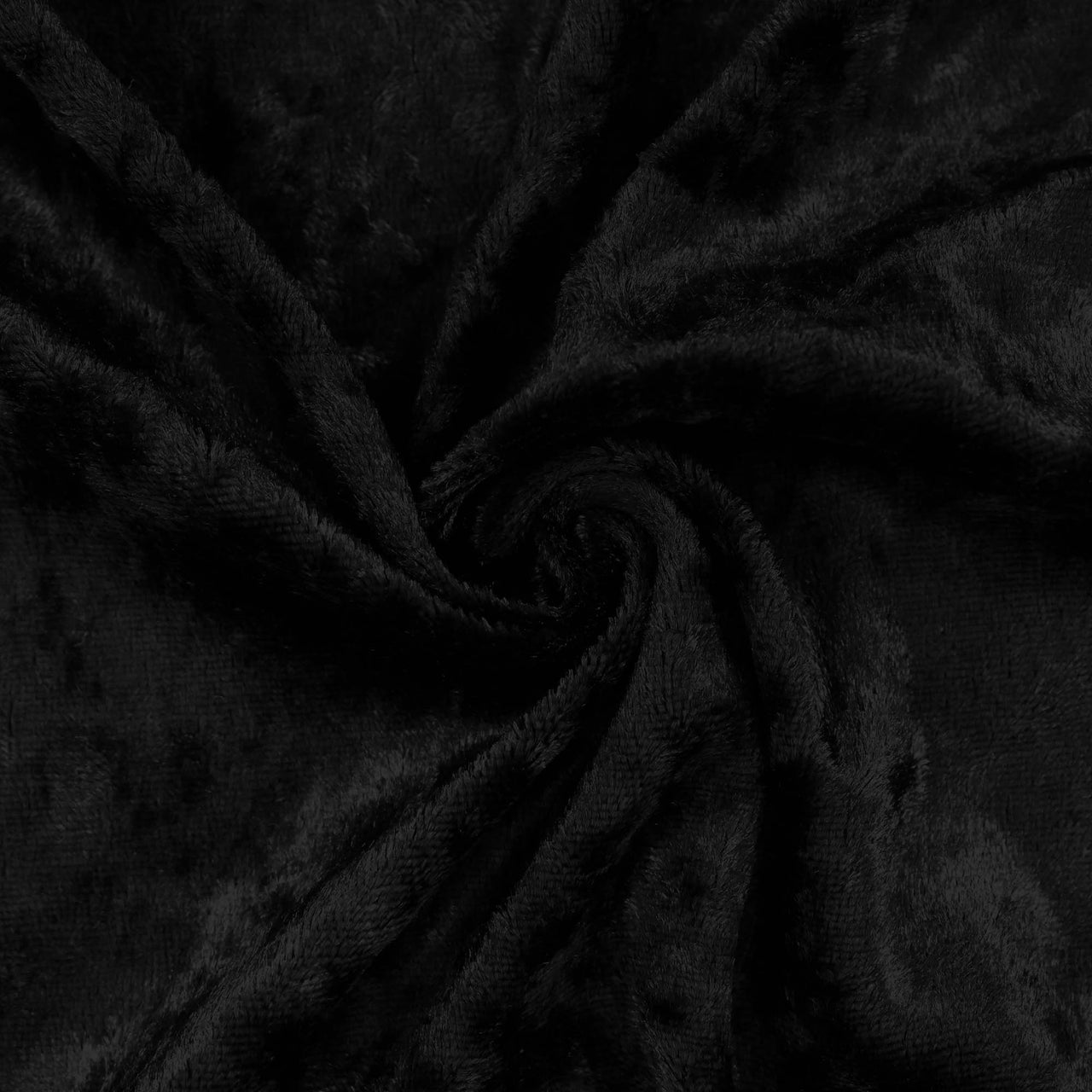 Noir - Tissu en velours de velours écrasé - Étirement naturel à sens unique pour les costumes et les drapés