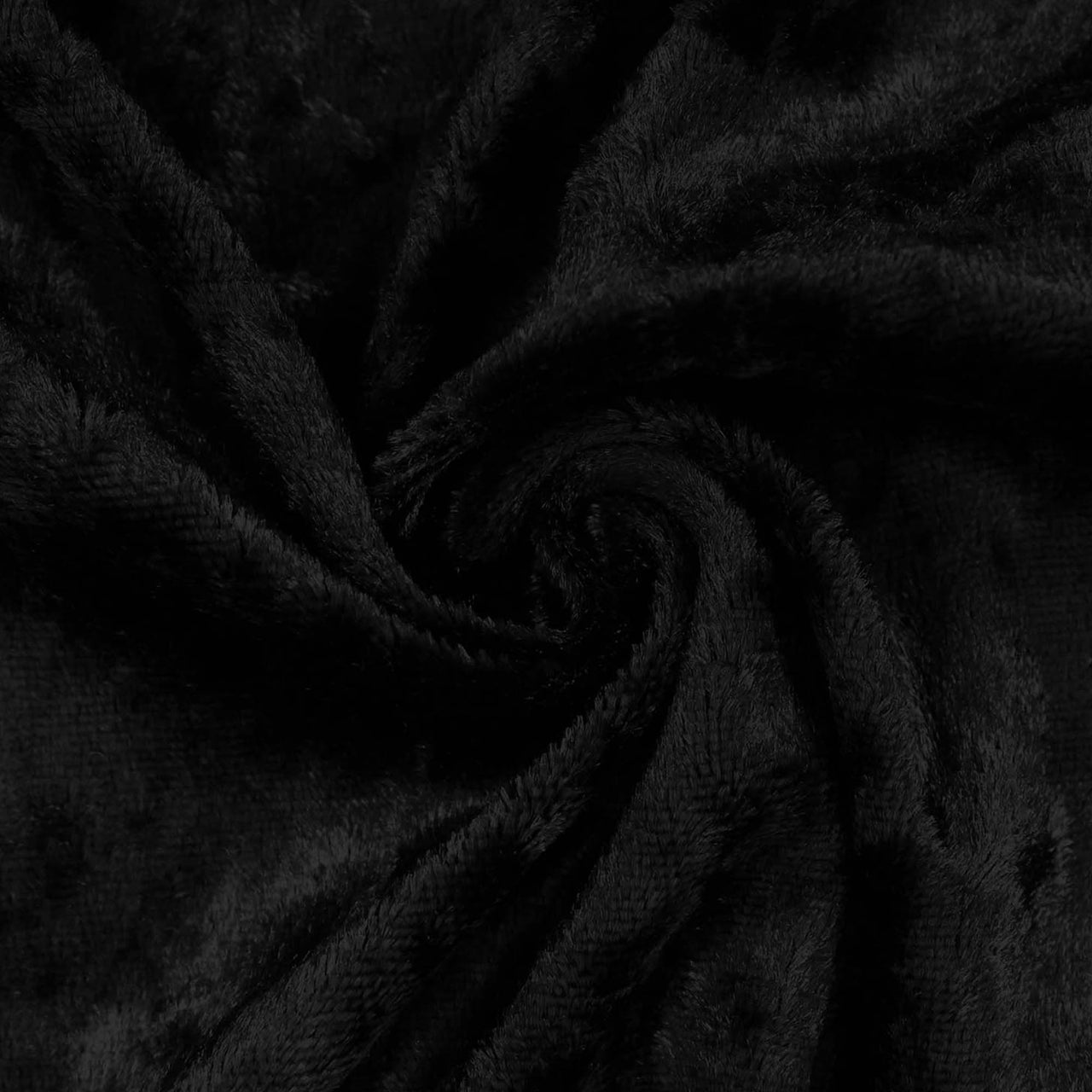 Noir - Tissu en velours de velours écrasé - Étirement naturel à sens unique pour les costumes et les drapés