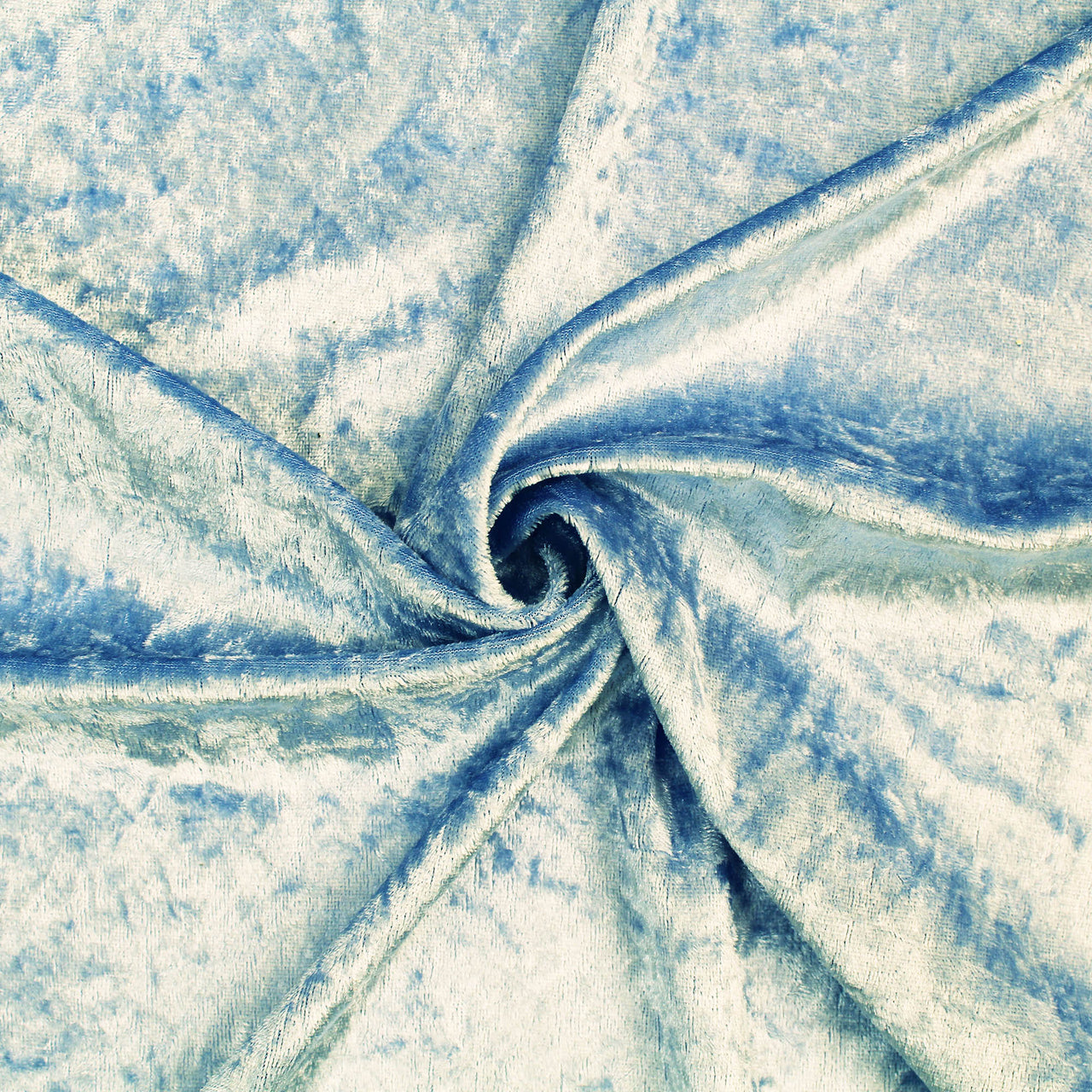 Bleuet Bleu - Tissu velours velours écrasé - Étirement naturel à sens unique pour les costumes et les rideaux
