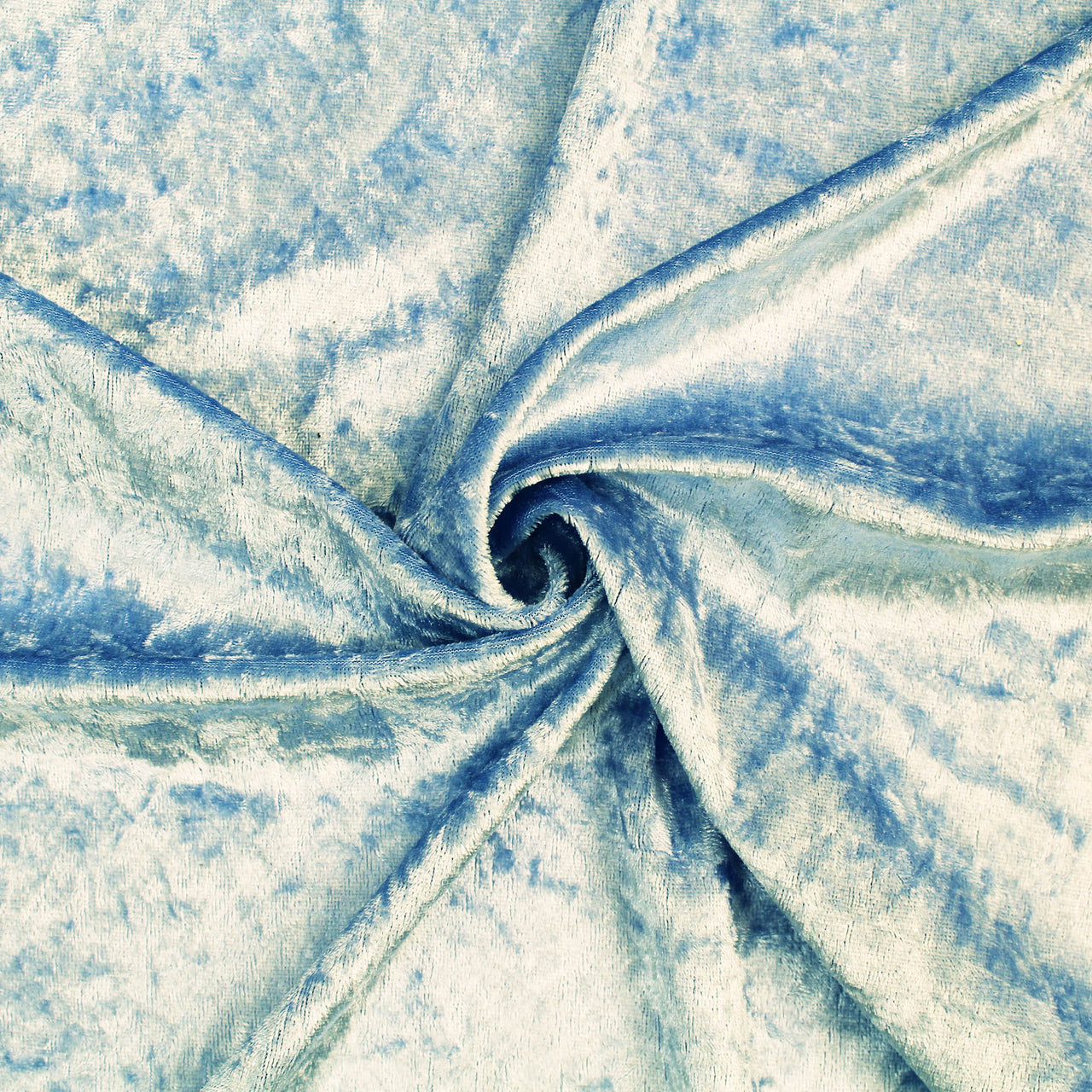 Cornflower Blue - Crushed Velvet Velour Fabric - Natural One Way Stretch For Costumes & Drapes