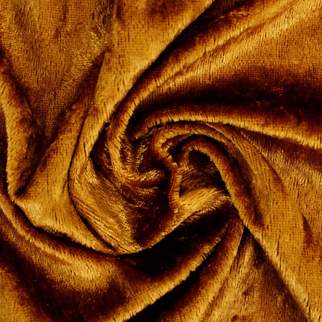 Gold - Crushed Velvet Velour Fabric - Natural One Way Stretch For Costumes & Drapes