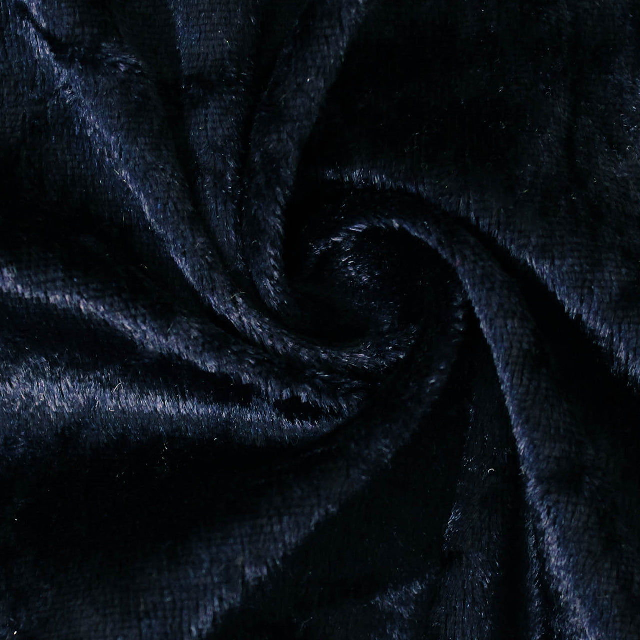 Navy - Crushed Velvet Velour Fabric - Natural One Way Stretch For Costumes & Drapes