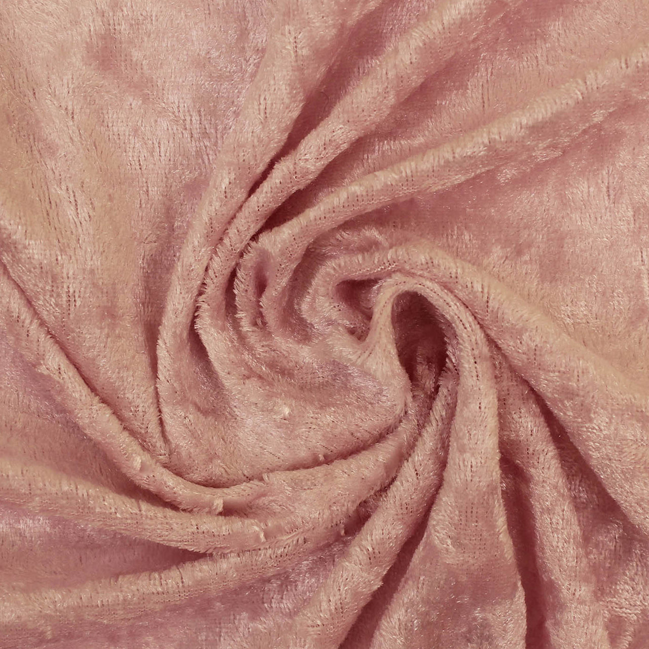 Rose bébé - Tissu en velours de velours écrasé - Étirement naturel à sens unique pour les costumes et les rideaux