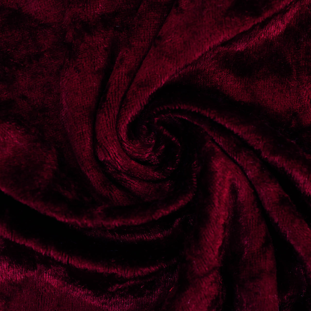Plum (Aubergine) - Crushed Velvet Velour Fabric - Natural One Way Stretch For Costumes & Drapes
