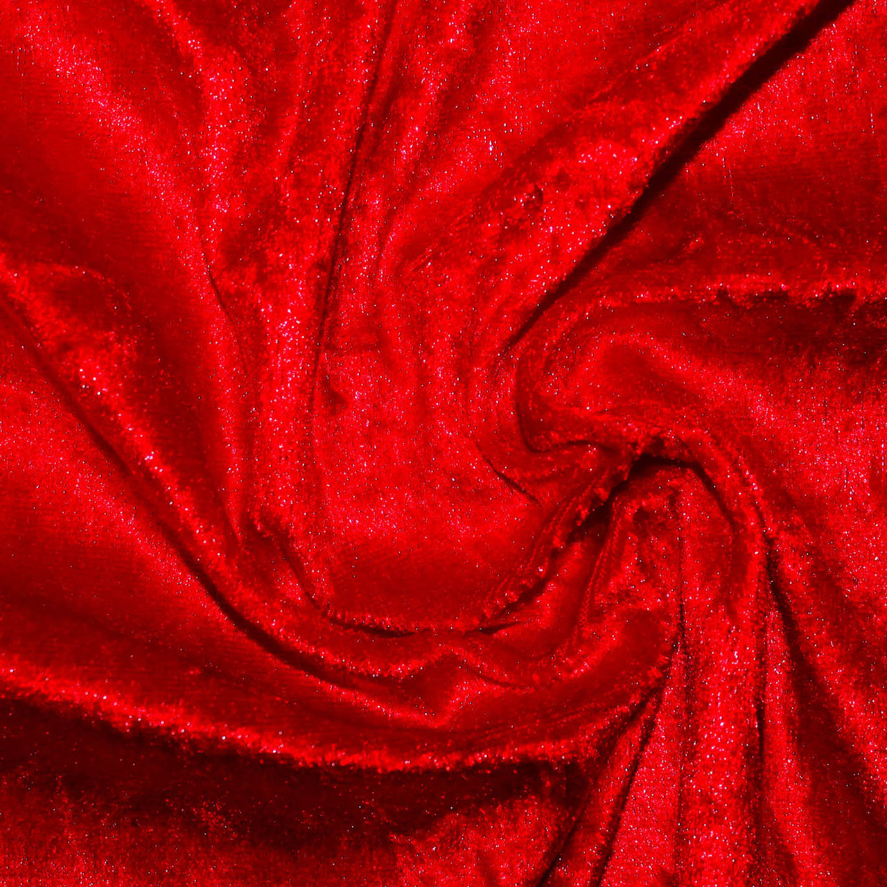 Rouge - Tissu en velours de velours écrasé - Étirement naturel à sens unique pour les costumes et les drapés
