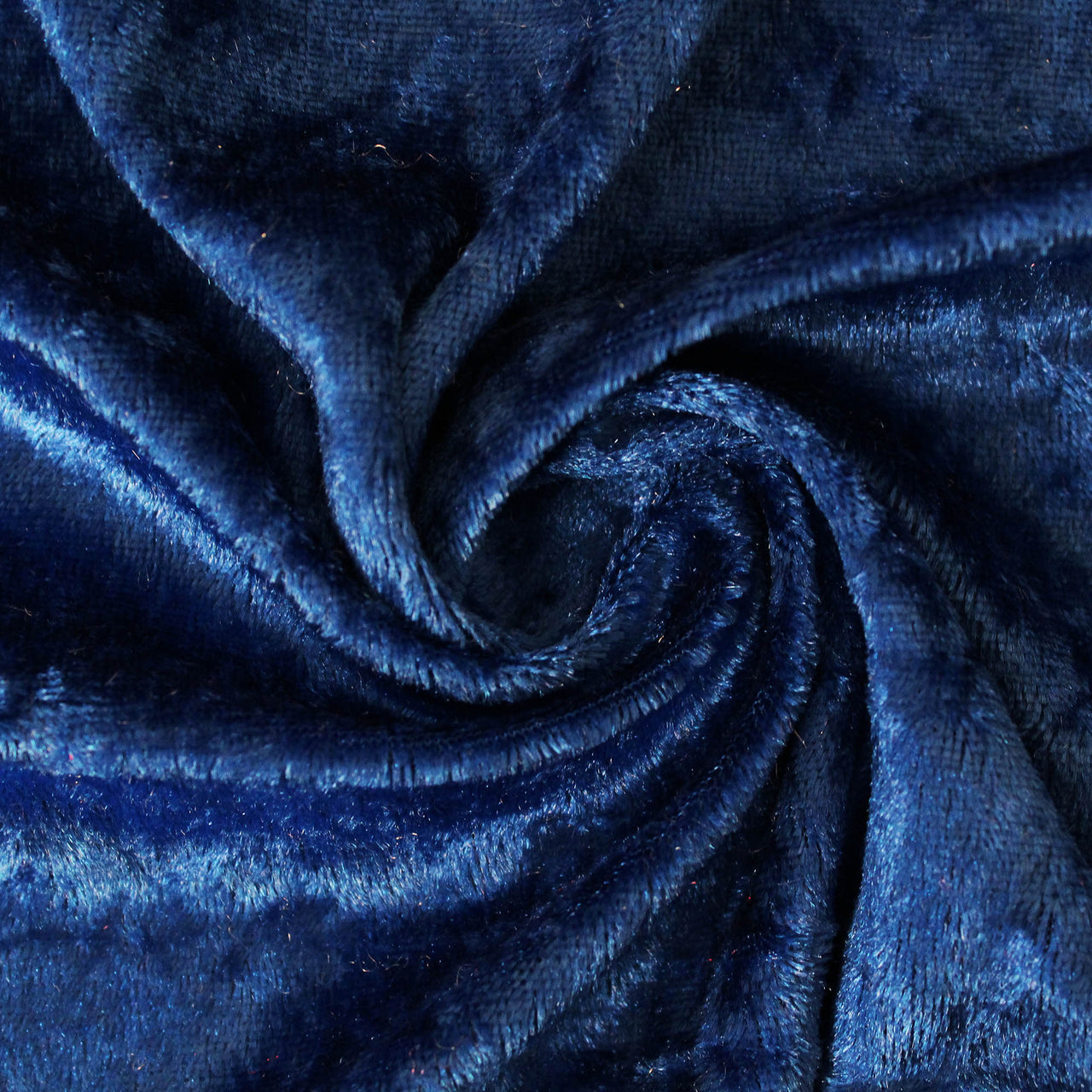 Royal Blue - Crushed Velvet Velour Fabric - Natural One Way Stretch For Costumes & Drapes