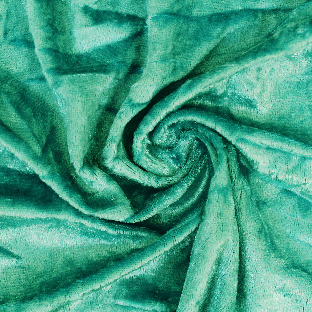 Turquoise - Crushed Velvet Velour Fabric - Natural One Way Stretch For Costumes & Drapes