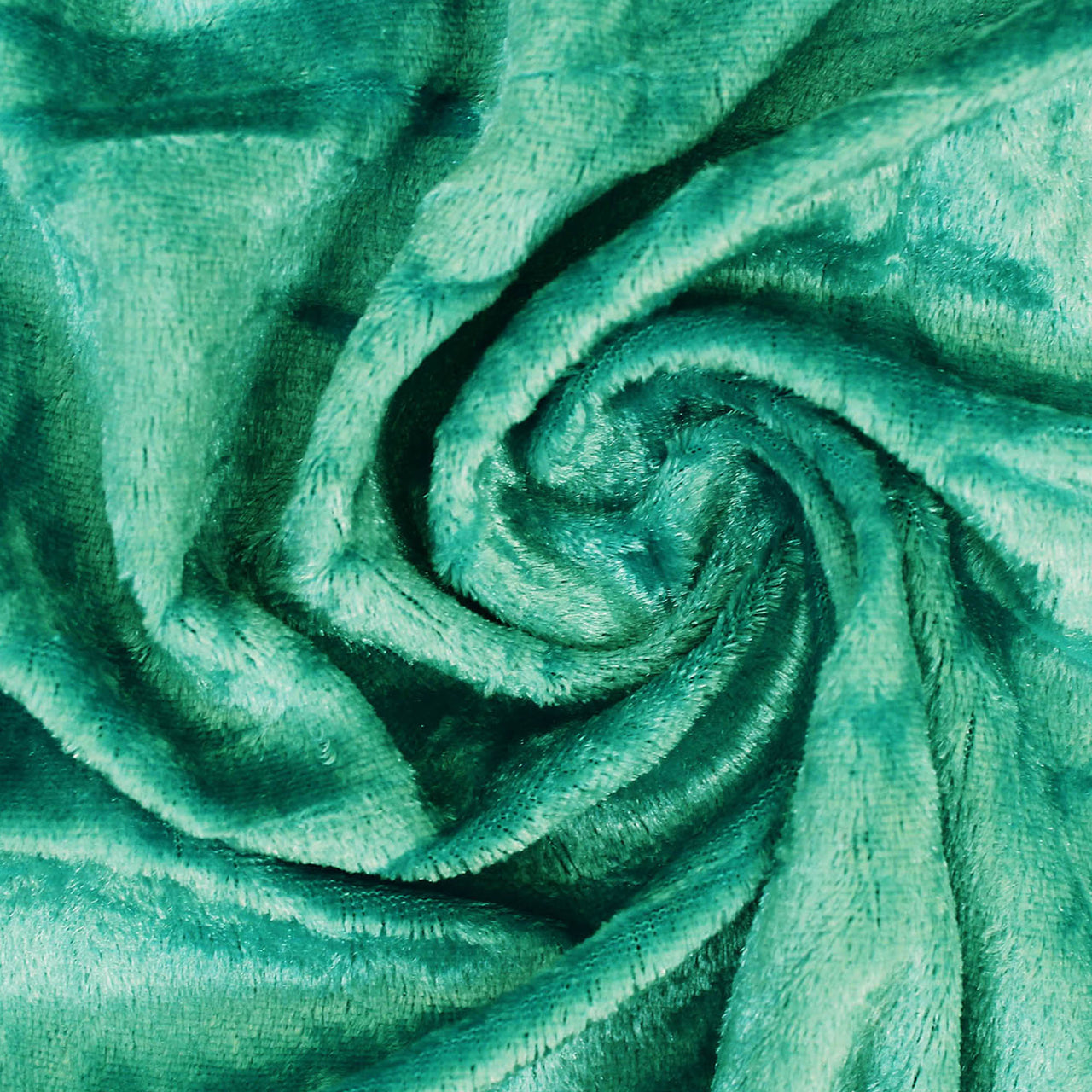 Turquoise - Crushed Velvet Velour Fabric - Natural One Way Stretch For Costumes & Drapes