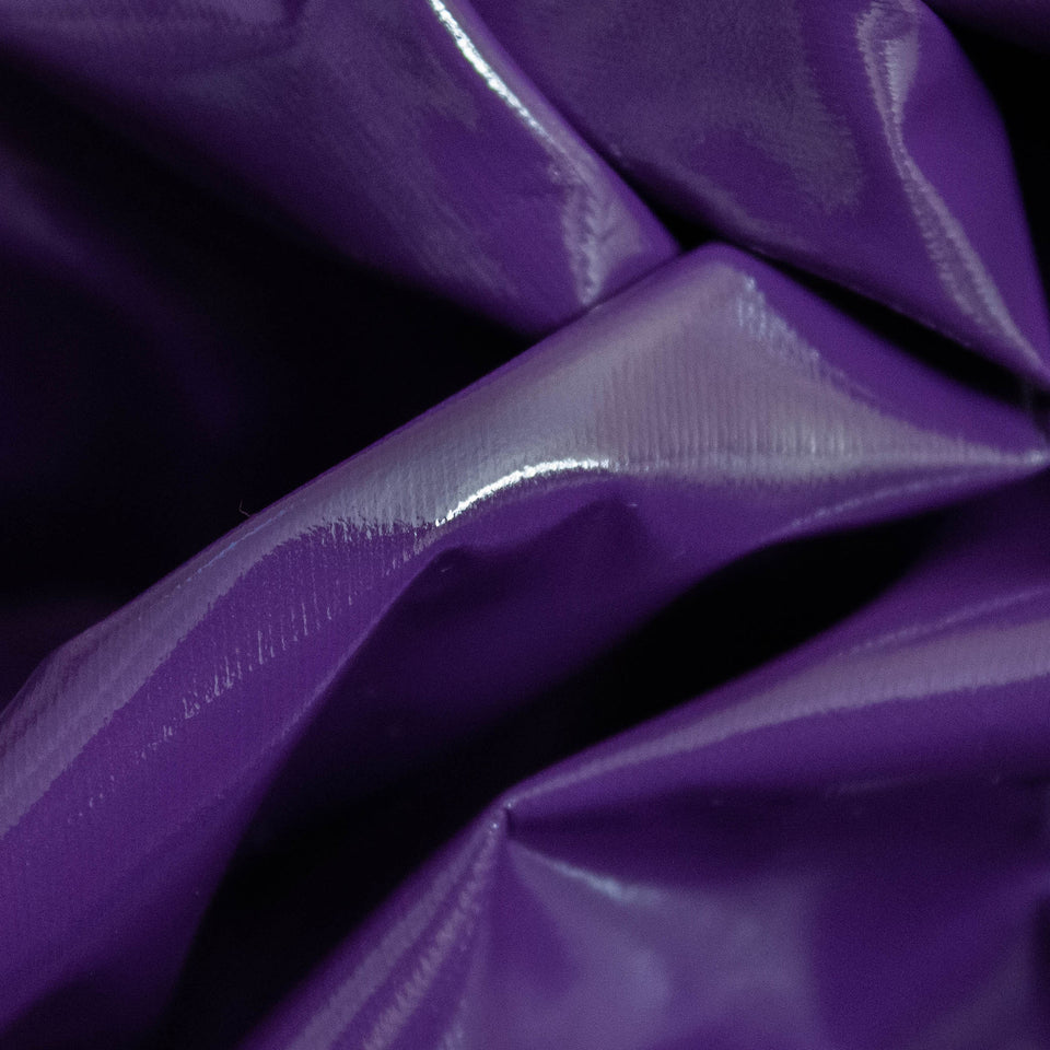 Purple PVC Shiny Stretch Fabric - 1 Way Natural Stretch - PU Coated