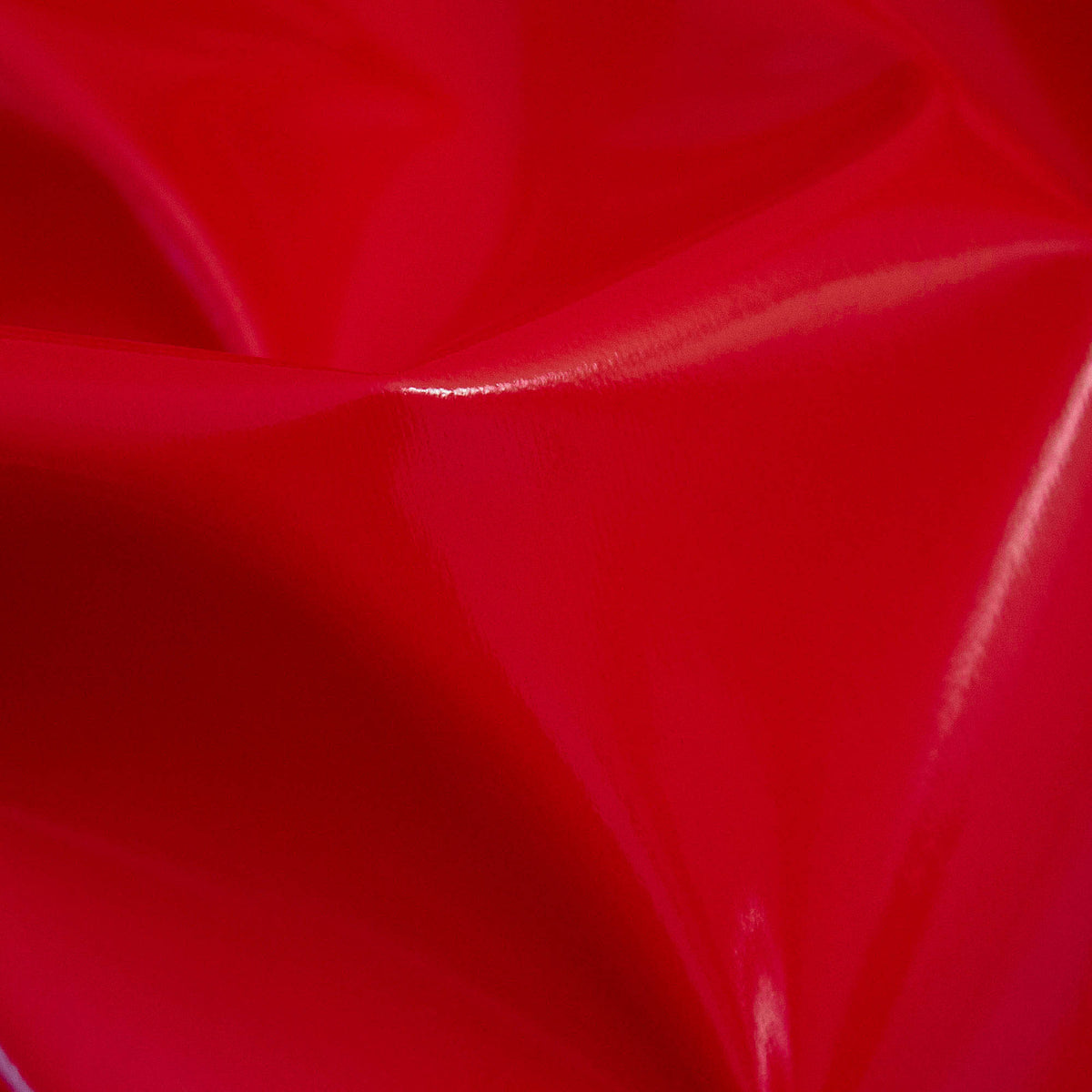 Red PVC Shiny Stretch Fabric - 1 Way Natural Stretch - PU Coated