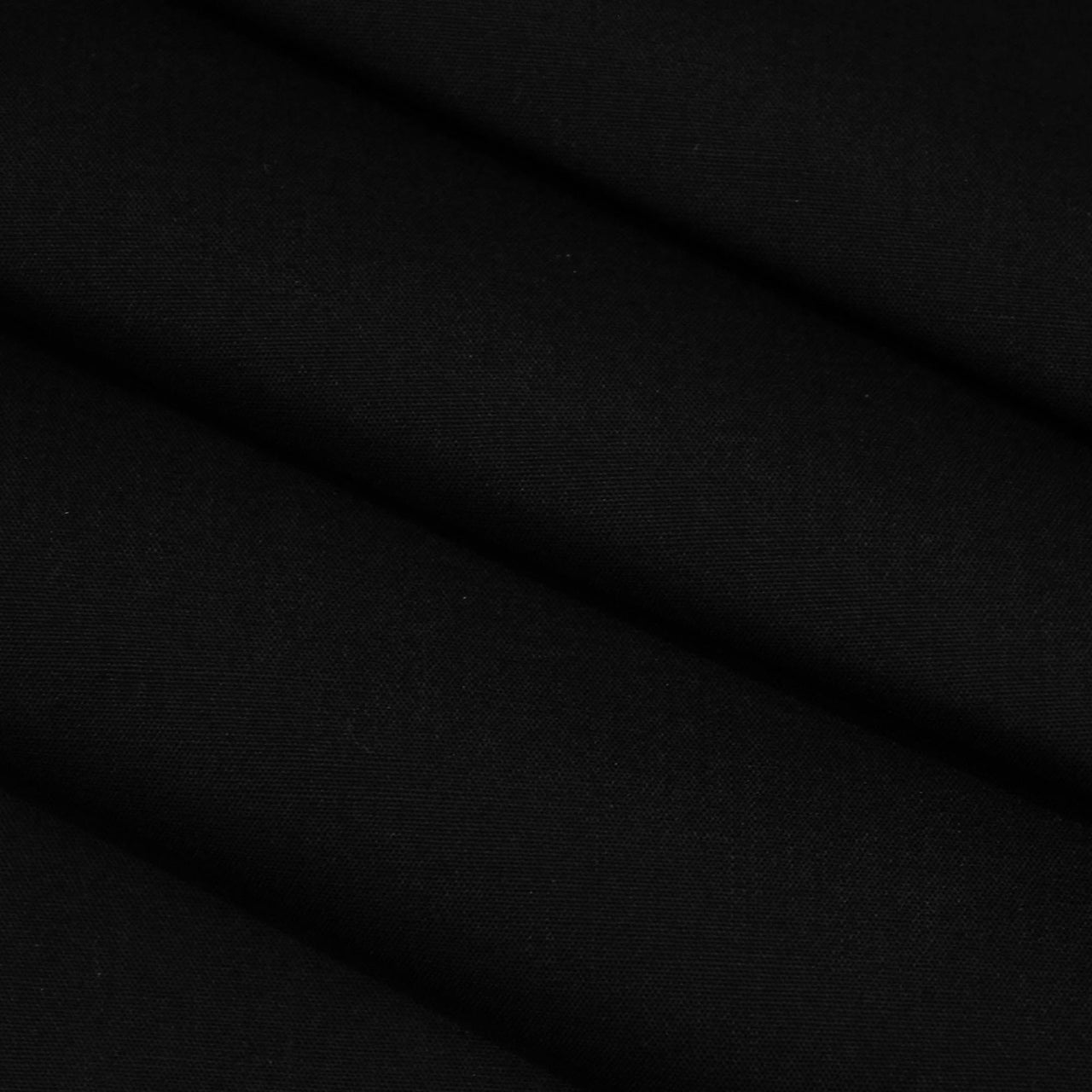 Black - Superior Quality Plain Poly Cotton - Width 114cm