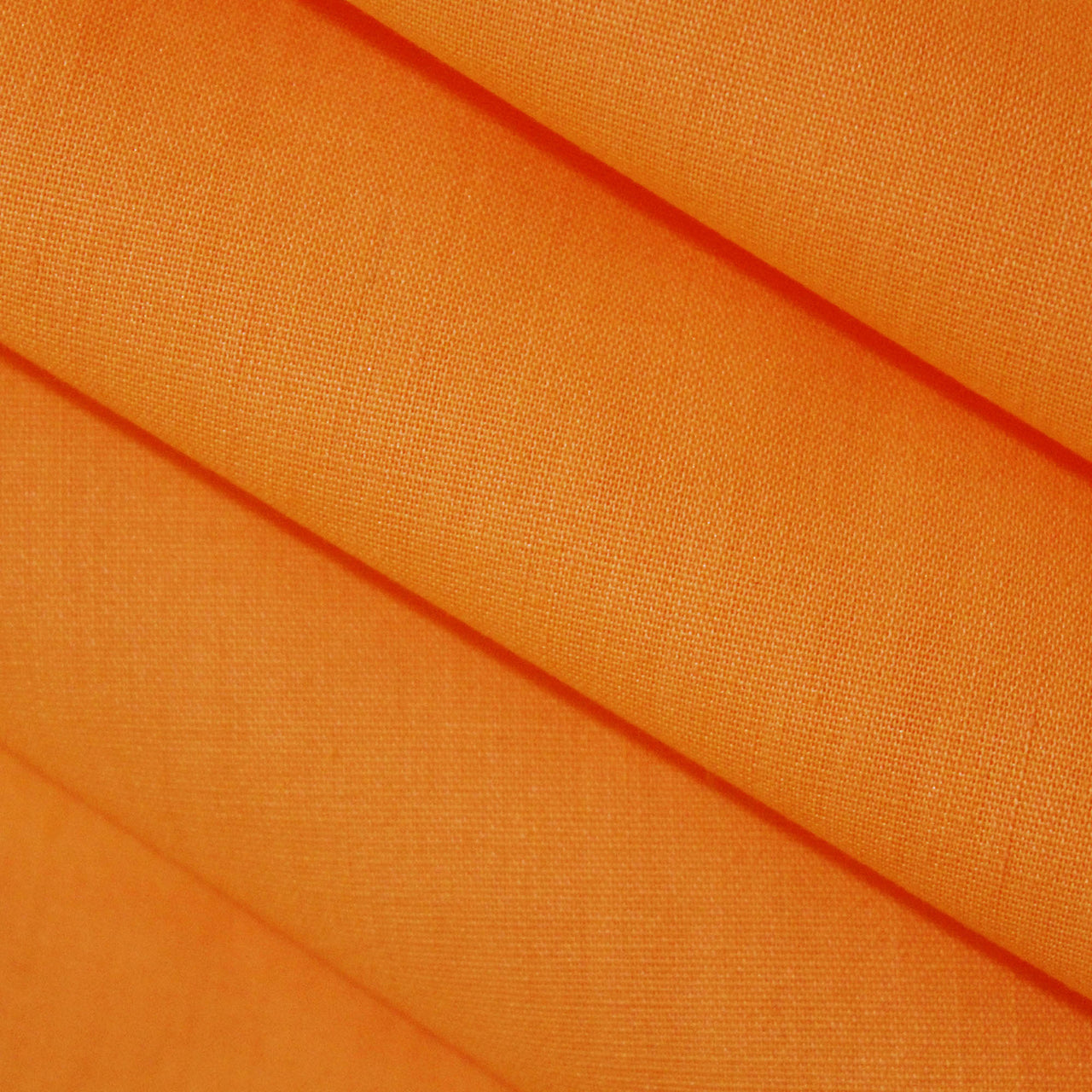 Orange - Superior Quality Plain Poly Cotton - Width 114cm