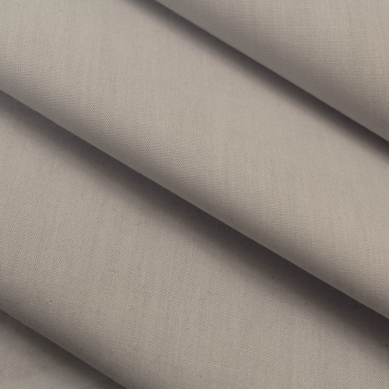 Silver - Superior Quality Plain Poly Cotton - Width 114cm
