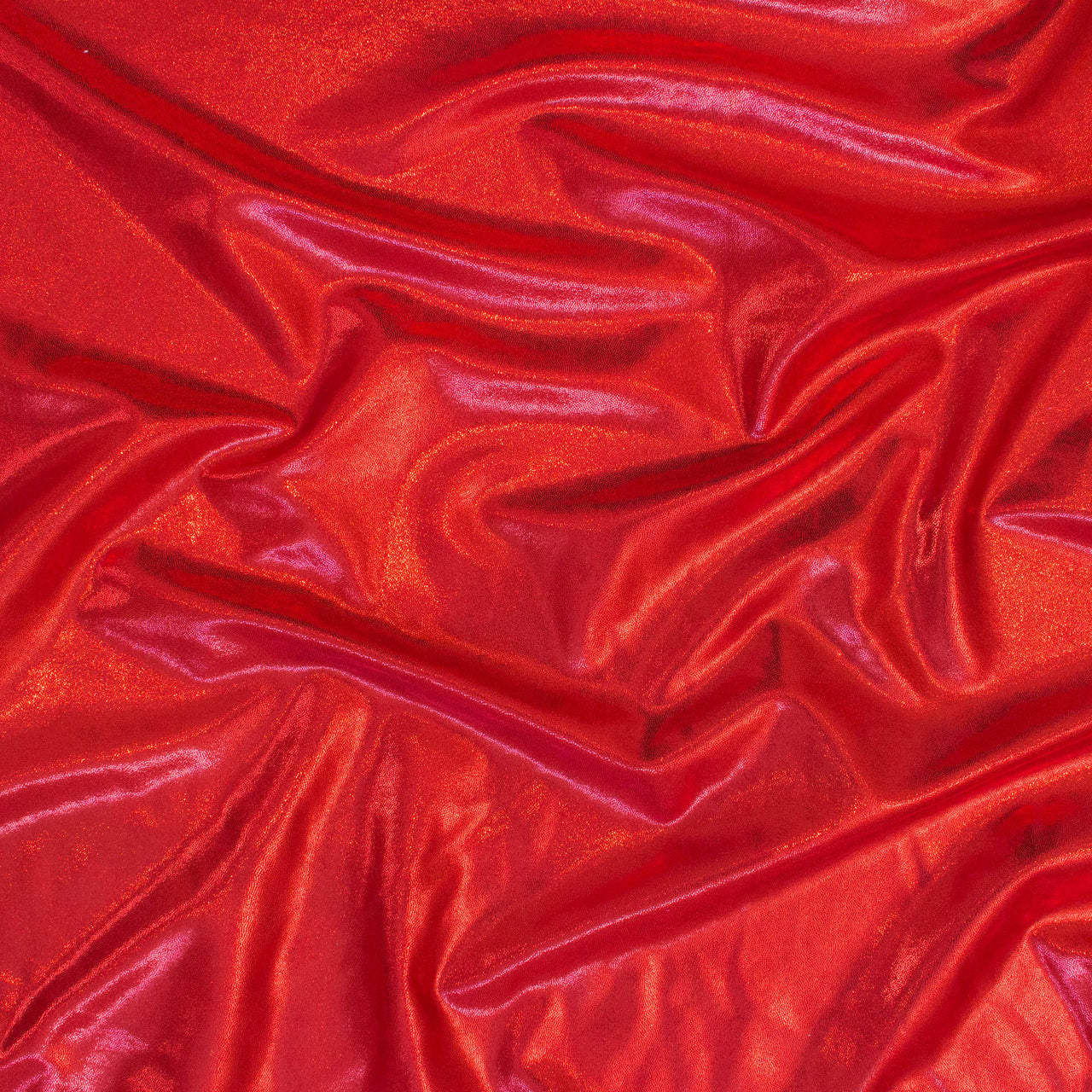 Red - Two Tone Shine Mystique Lycra Fabric - 4 Way Stretch