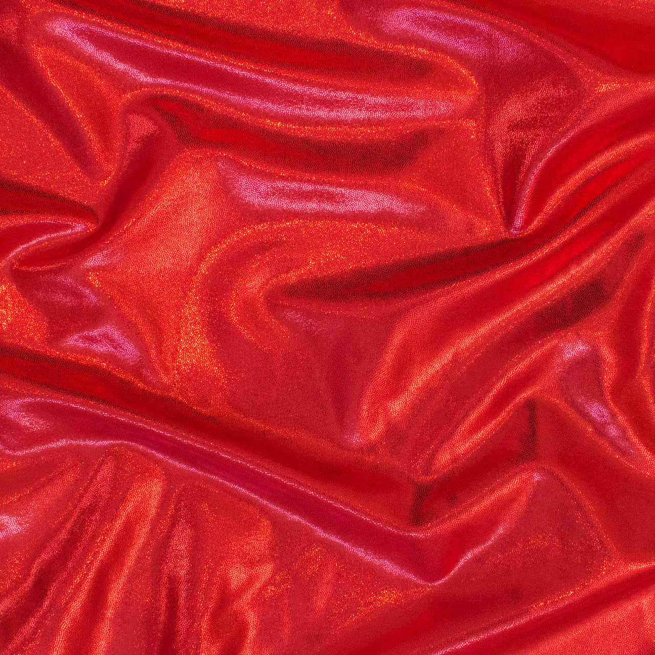 Red - Two Tone Shine Mystique Lycra Fabric - 4 Way Stretch