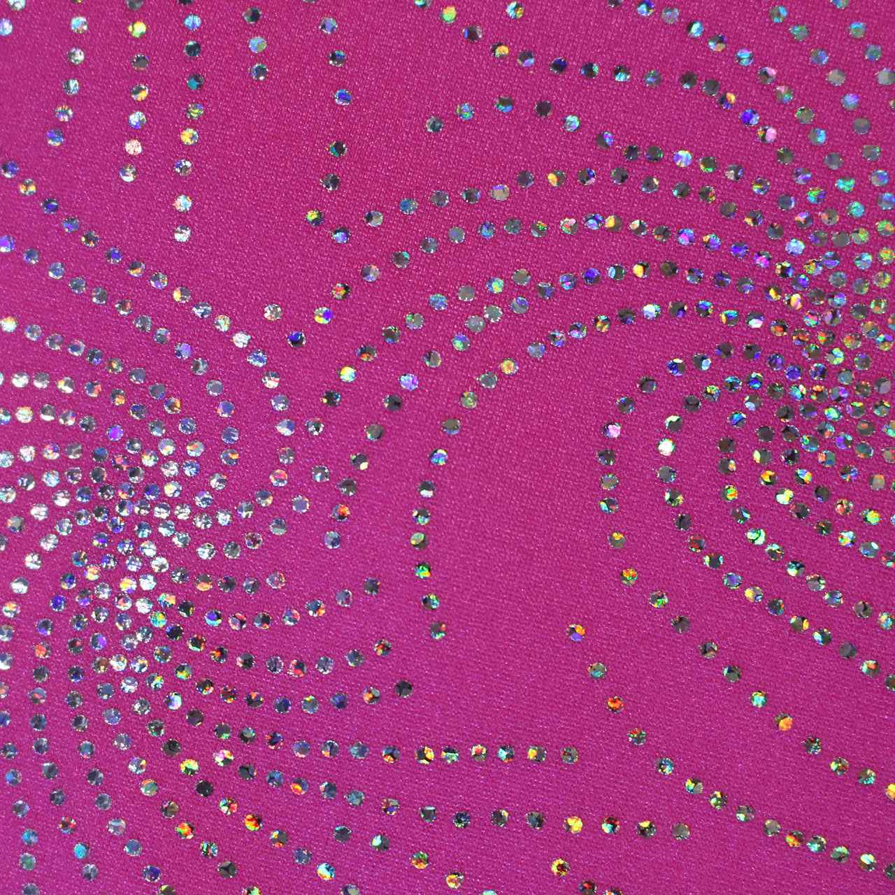 Rose - Starburst Firework Fabric Hologram Sequin all way (4 way) stretch pour justaucorps