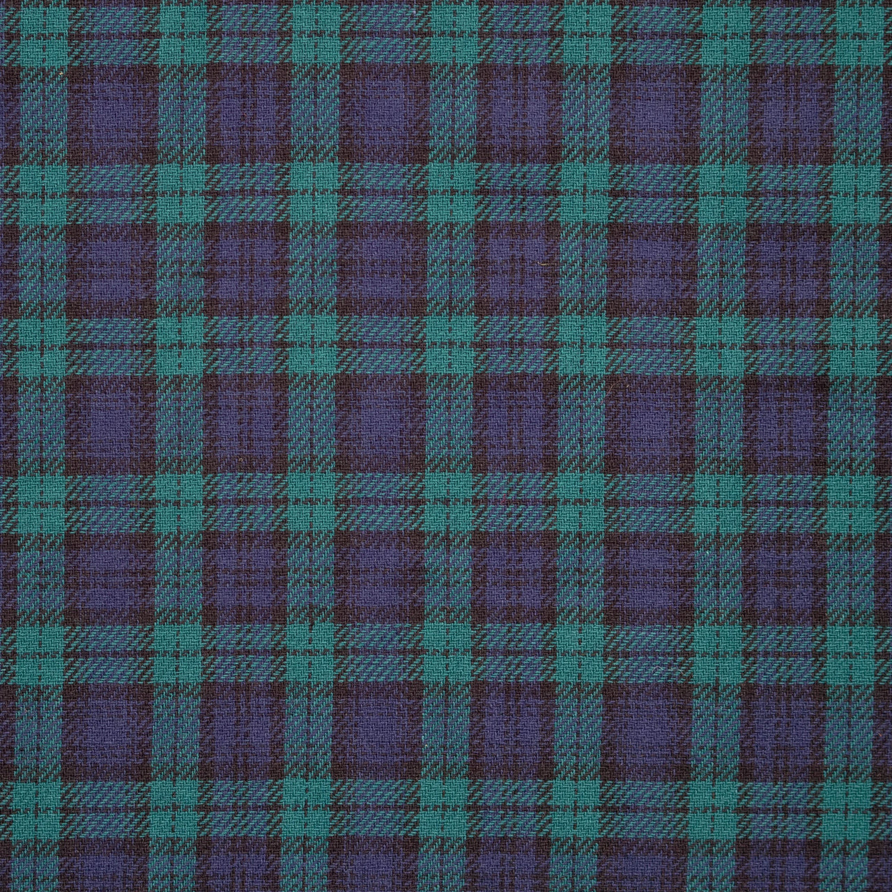 Black Watch Tartan Fabric Brushed 100% Cotton Colours Blue & Green very cosy