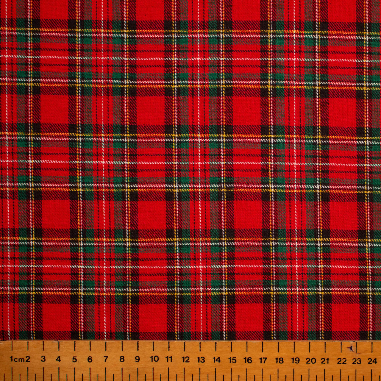 Royal Stewart Tartan - Brushed 100% Cotton Colours Red & Green very cosy