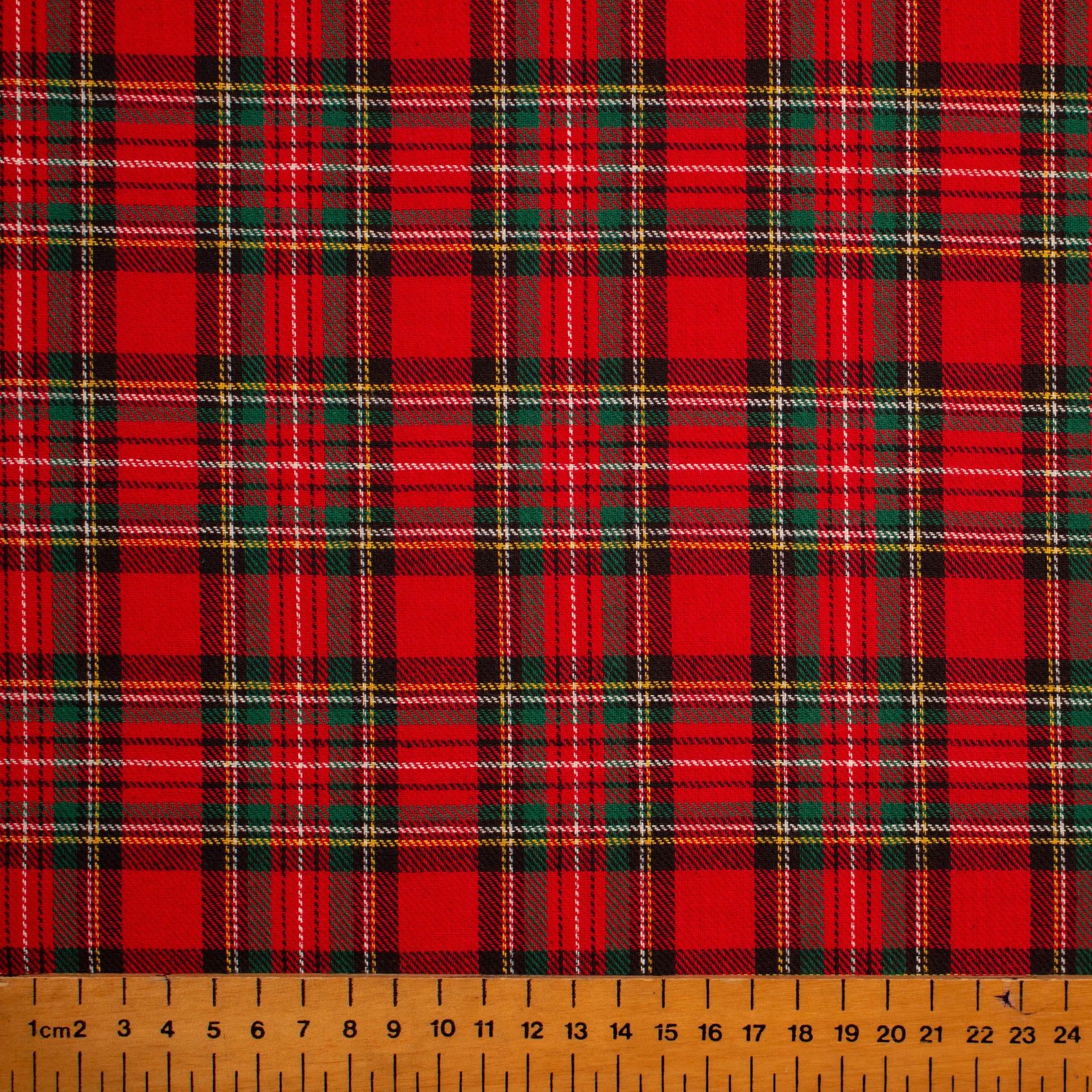 Royal Stewart Tartan - Brushed 100% Cotton Colours Red & Green very co