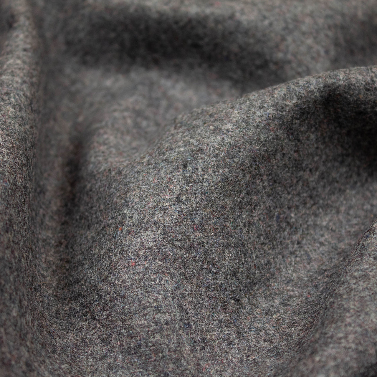 Grey - Melton Wool Fabric -  Soft and Warm Fabric for Coats, Clothing and Blankets