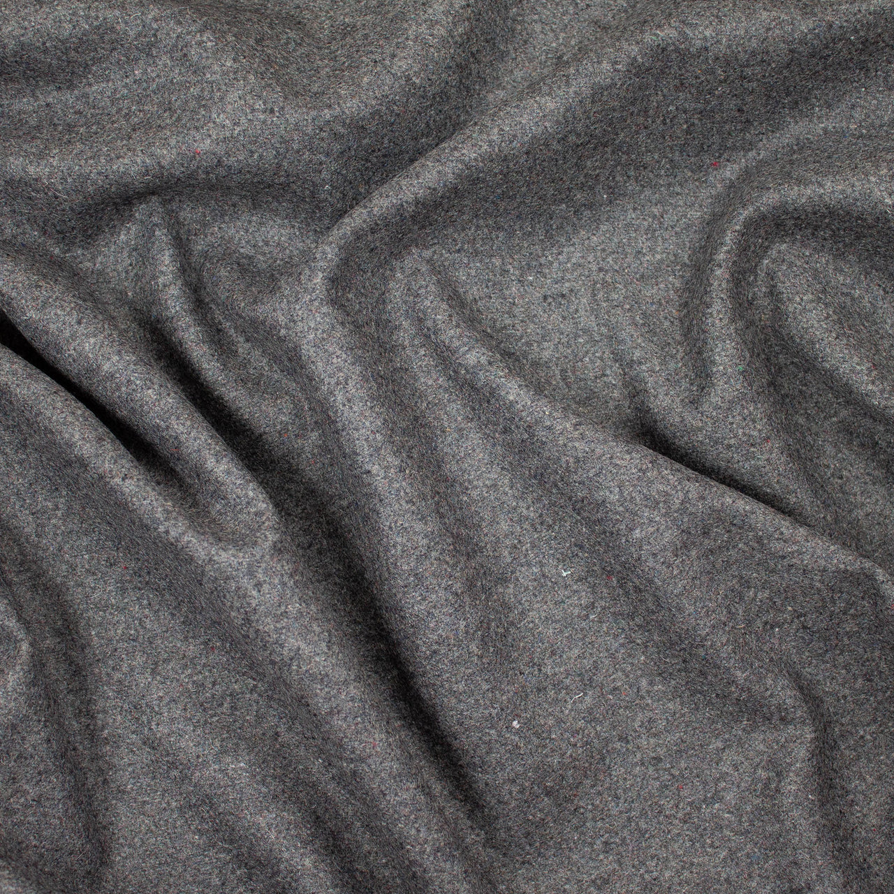 Grey - Melton Wool Fabric -  Soft and Warm Fabric for Coats, Clothing and Blankets