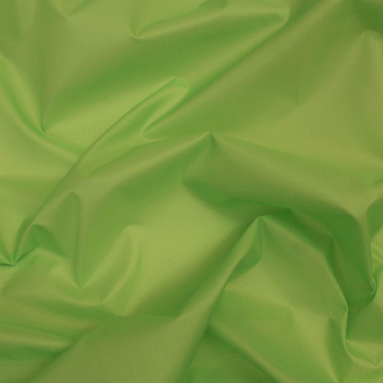 Flourescent Green - Ripstop Lightweight Water Repellent Polyester - Strong Tear resistant Outdoor Fabric