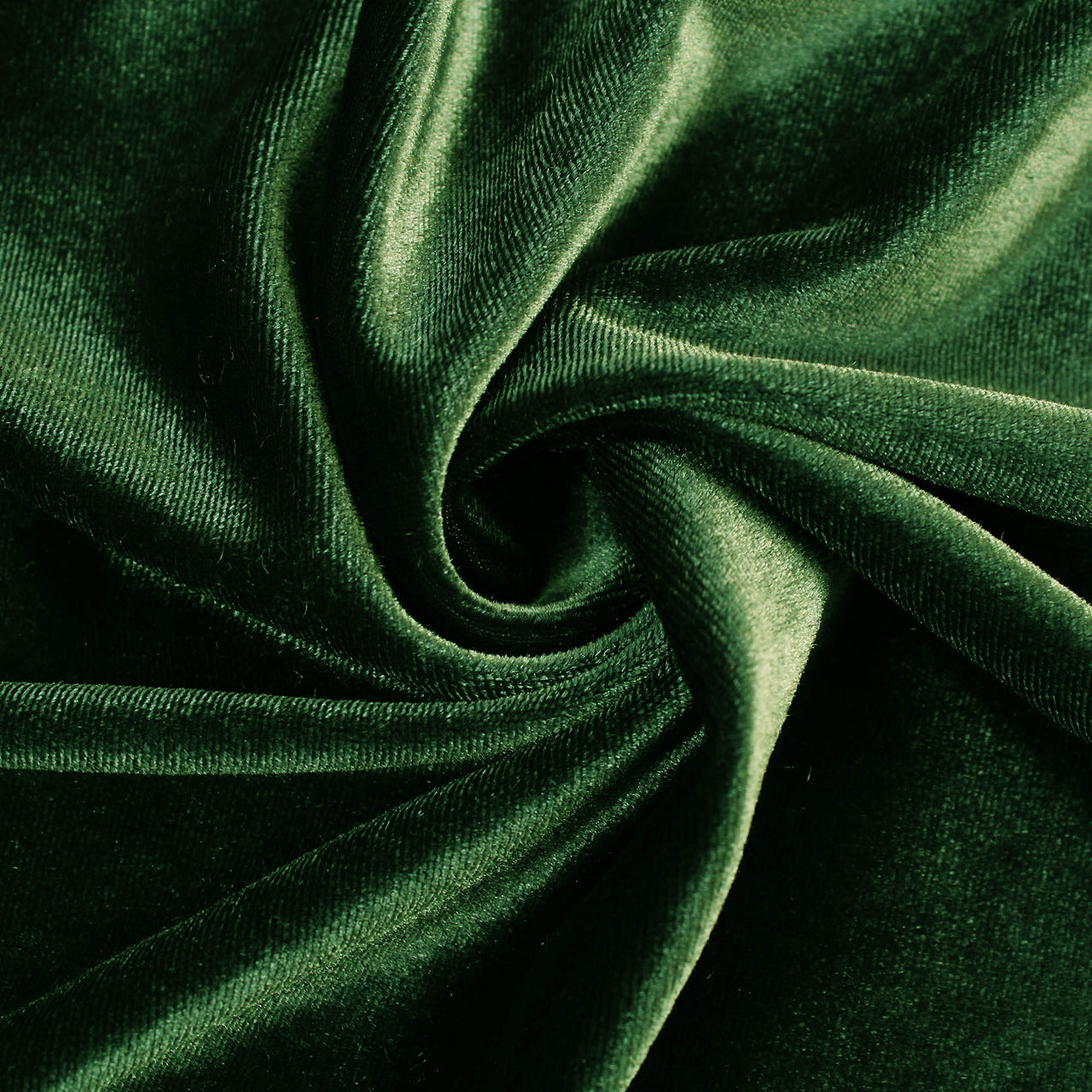 Bottle Green - Spandex Velvet Fabric (4 Way Stretch) - Superior Quality for Dance & Leotards