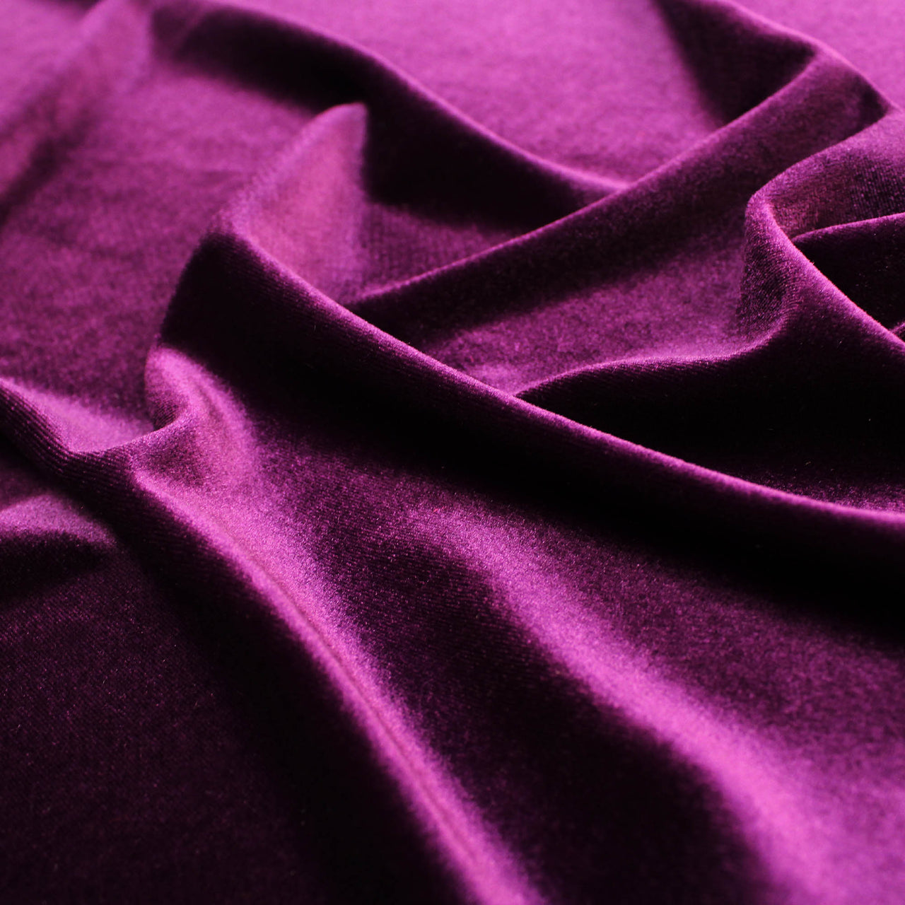 Purple - Spandex Velvet Fabric (4 Way Stretch) - Superior Quality for Dance & Leotards