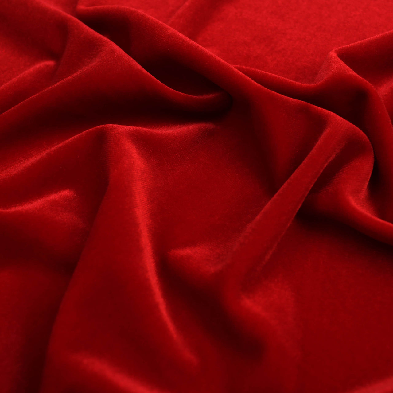 Red - Spandex Velvet Fabric (4 Way Stretch) - Superior Quality for Dance & Leotards